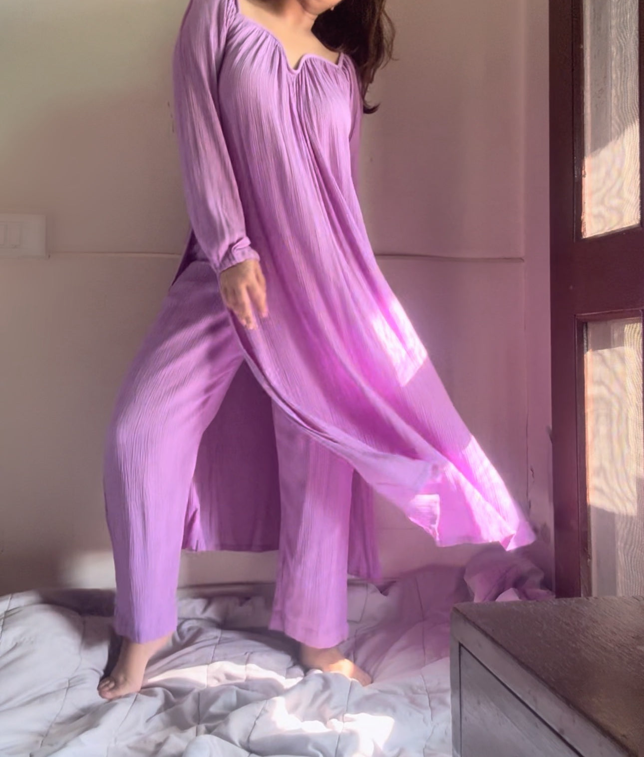 The Valentina Kurta Set : Lavender