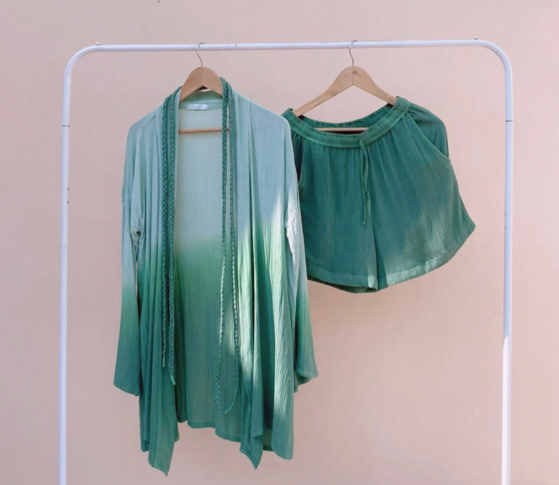 The Amber ( Braided ) : Mist Green Ombré