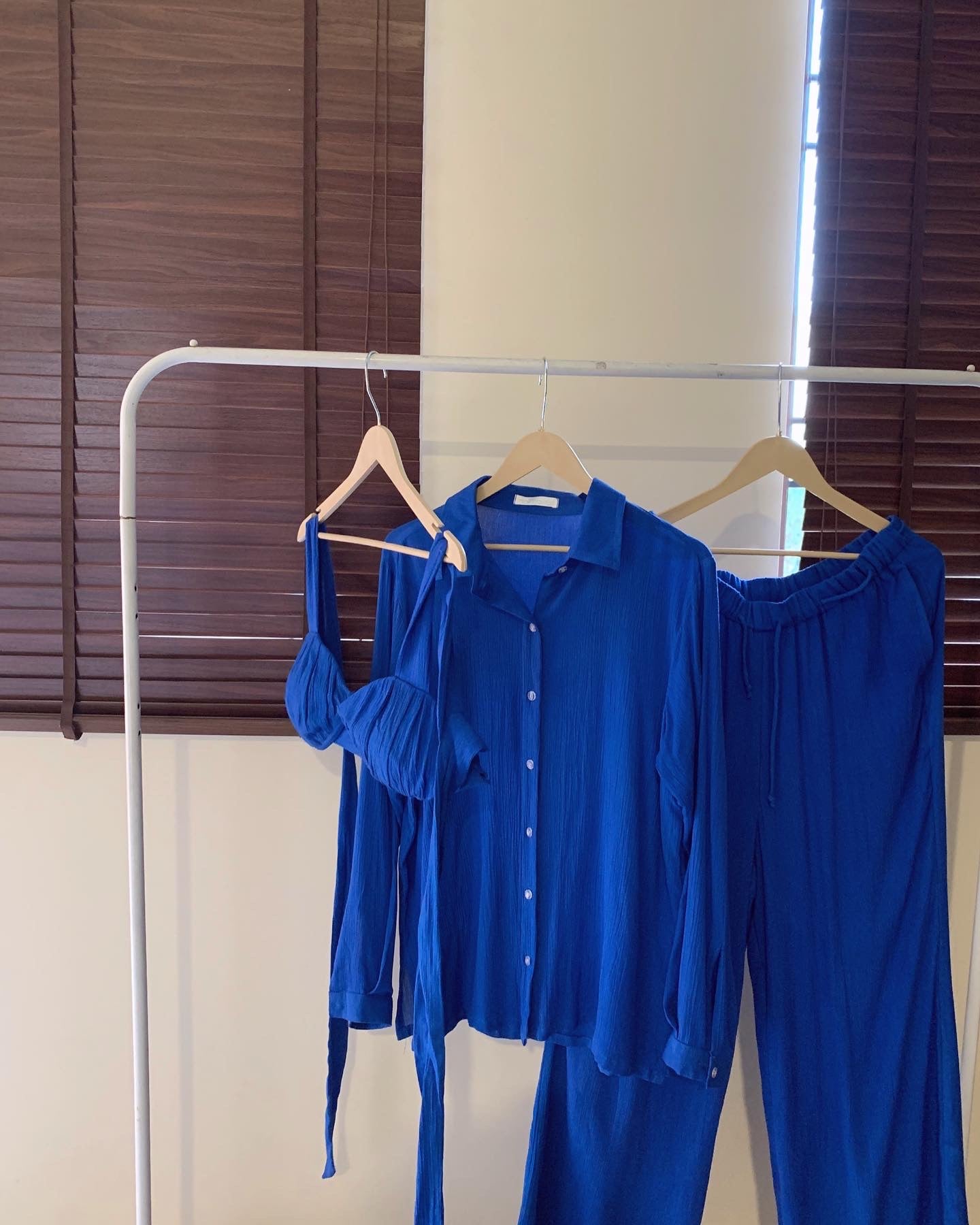 The Sand Set + The Shell Bralette : Royal Blue