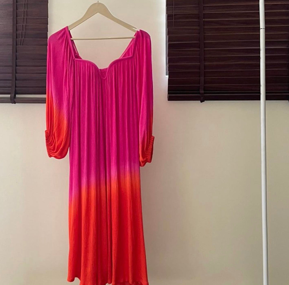 The Valentina Midi : Pink And Orange Ombre