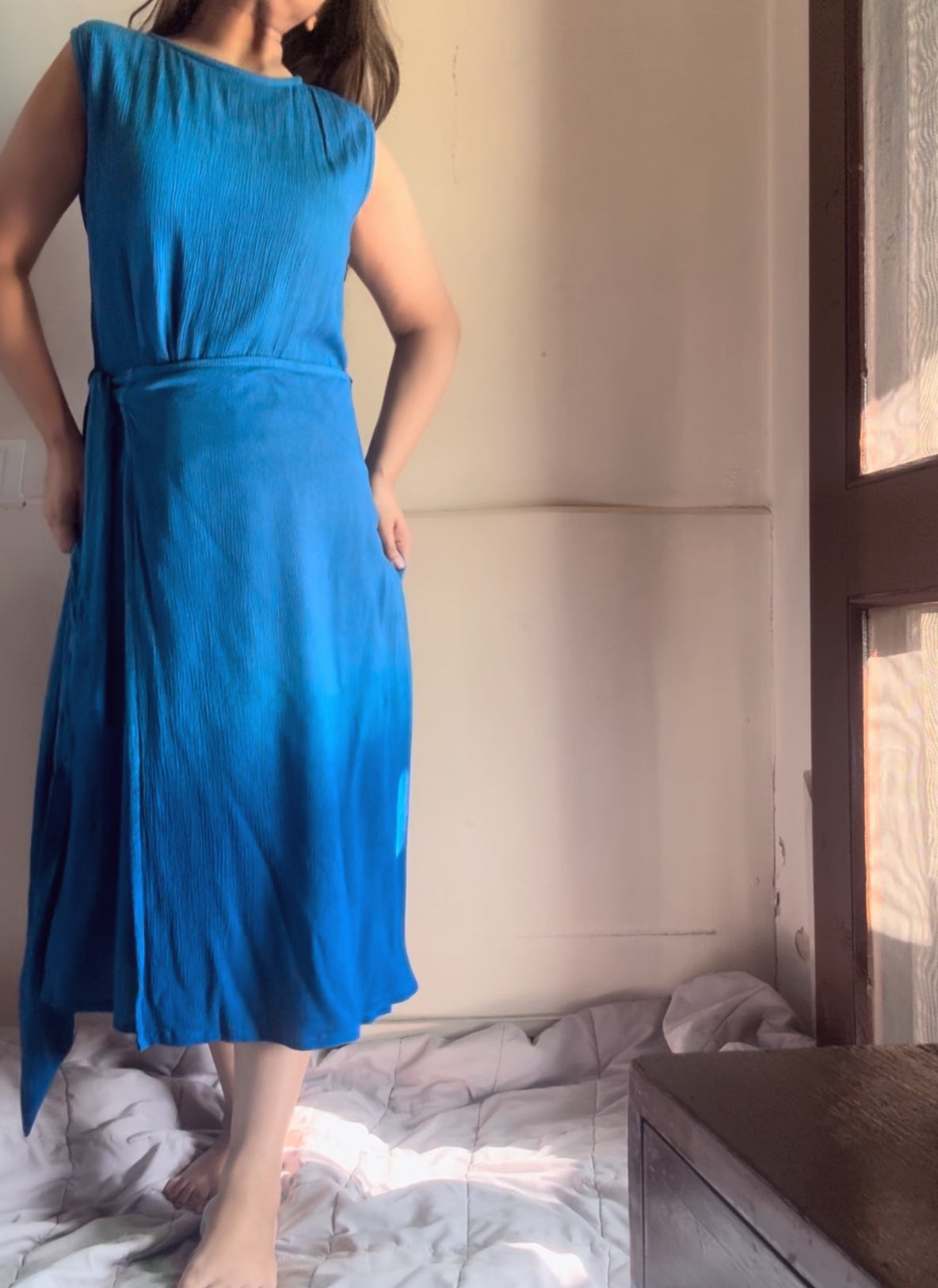 The Indigo Tide Dress : Cobalt Blue Ombre