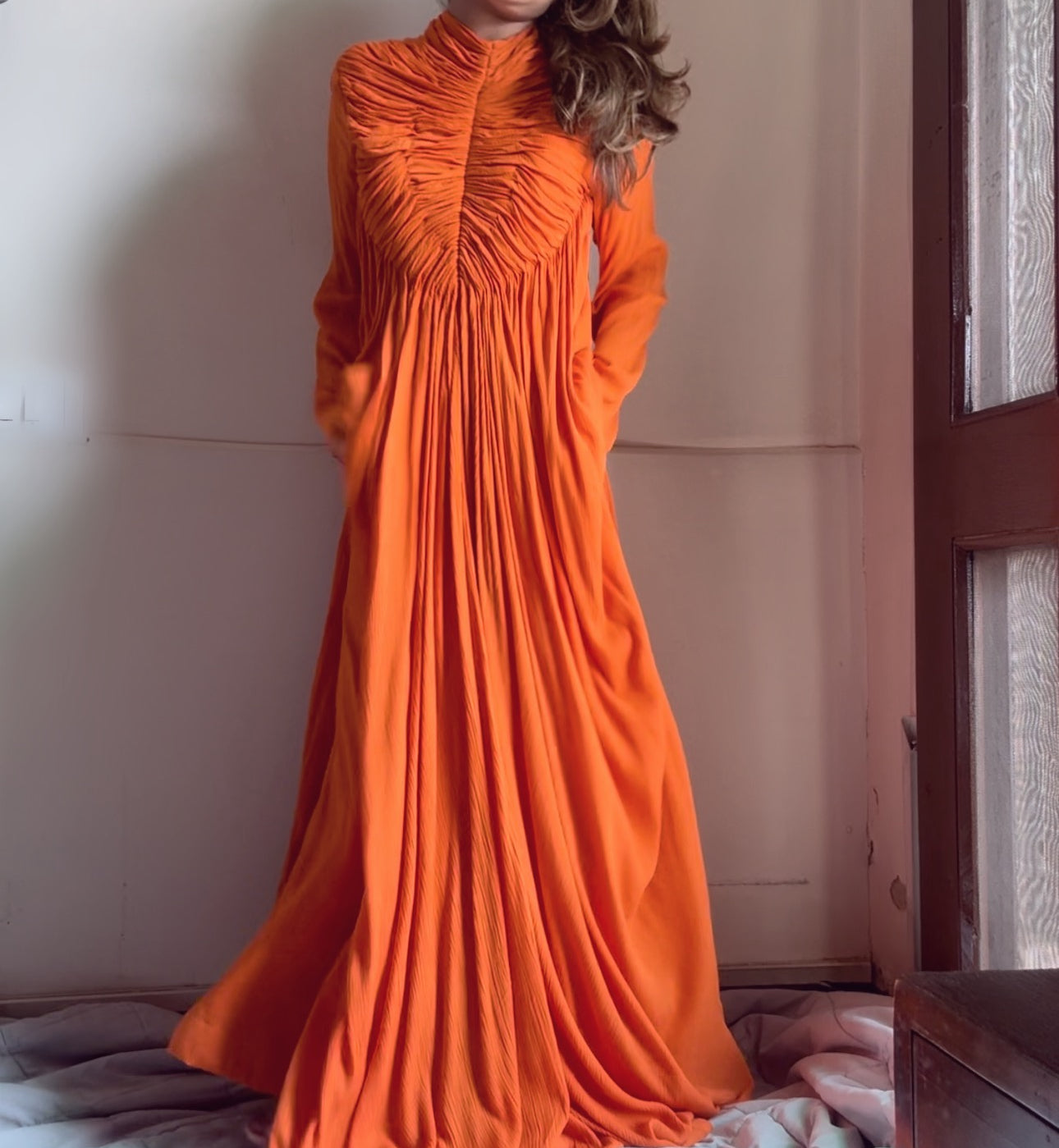 The Horizon Blush Set With Sleeves : Tangerine