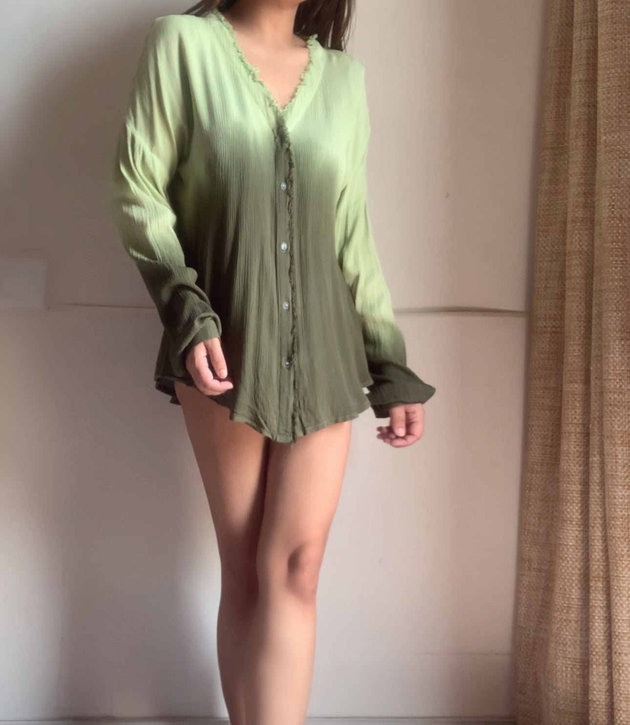 The Wavelet Shirt : Olive Ombrè