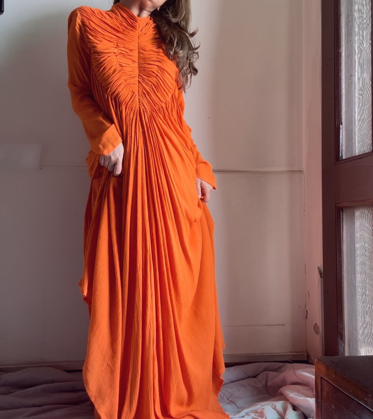 The Horizon Blush Set With Sleeves : Tangerine
