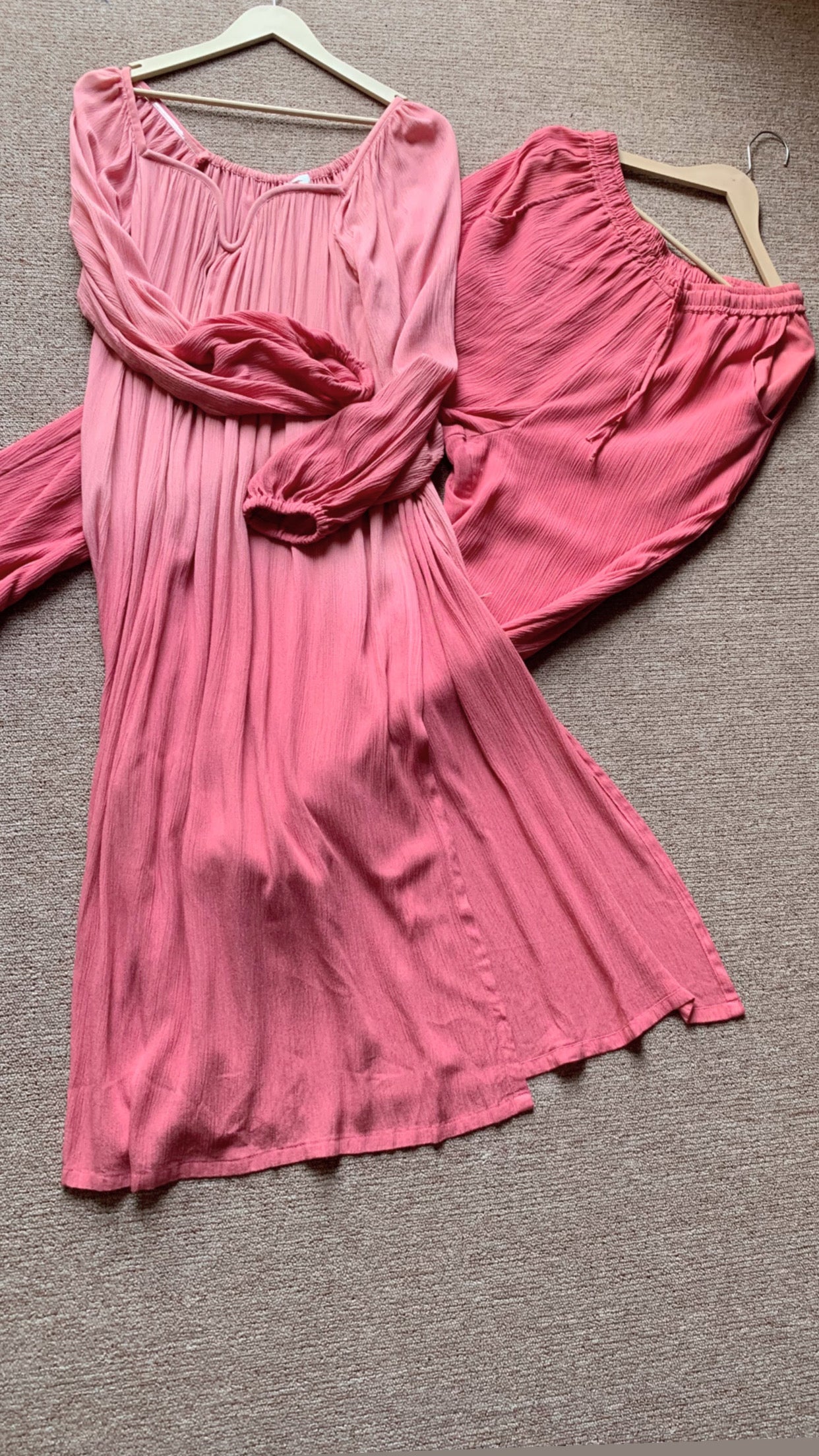 The Valentina Kurta Set : Light Pink Ombré