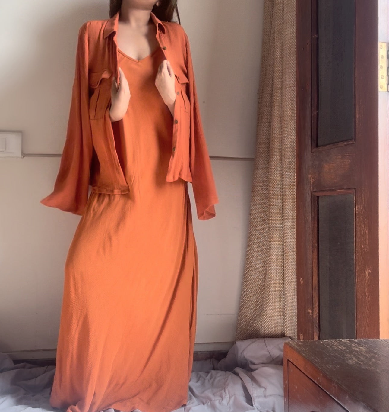 The Serenity Dress : Salmon Orange