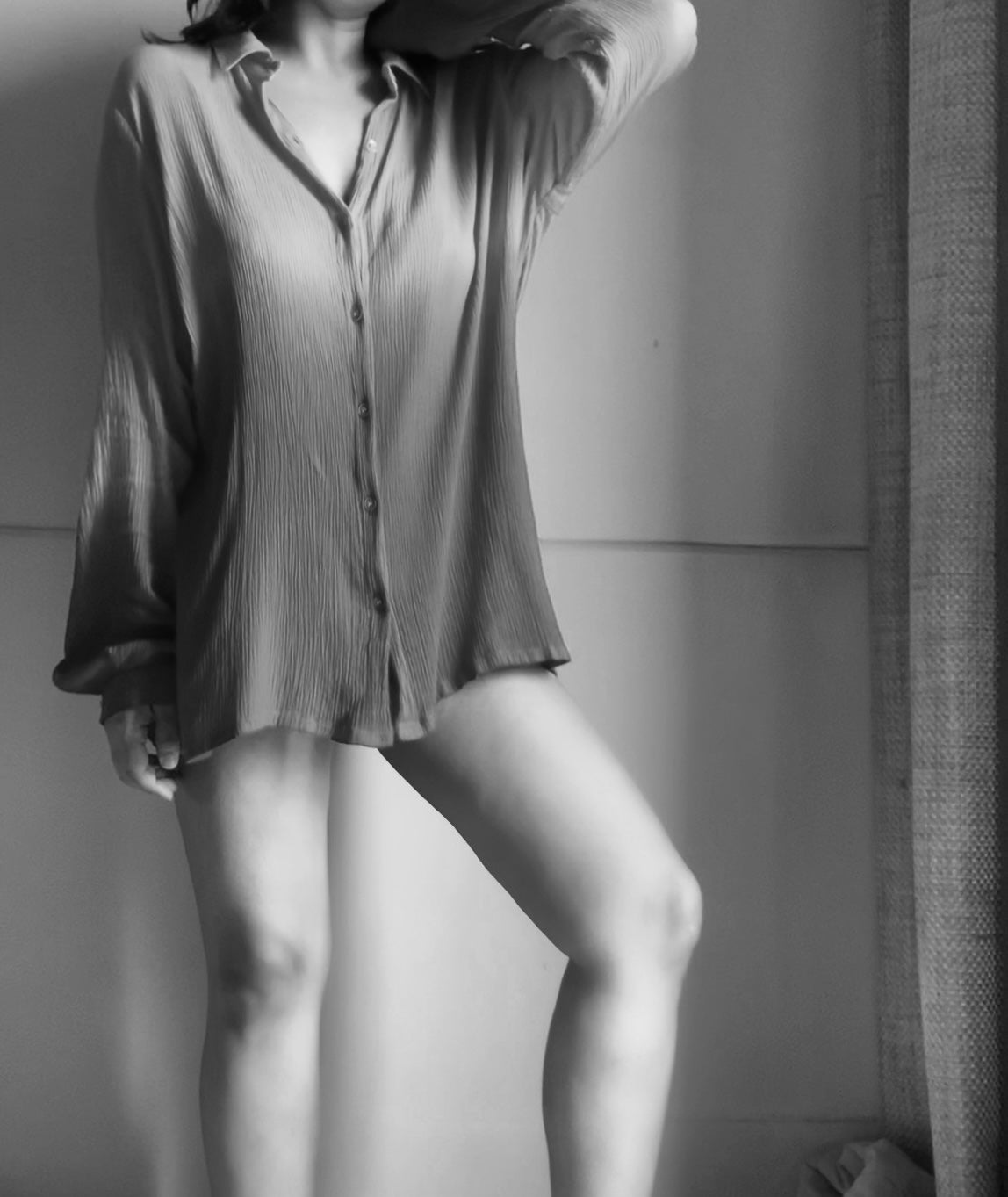 The Sand Shirt : White And Beige Ombré