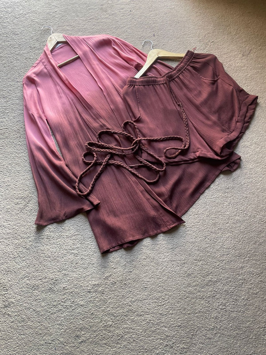 The Amber ( Braided ) : Pluto Pink And Brown Ombré