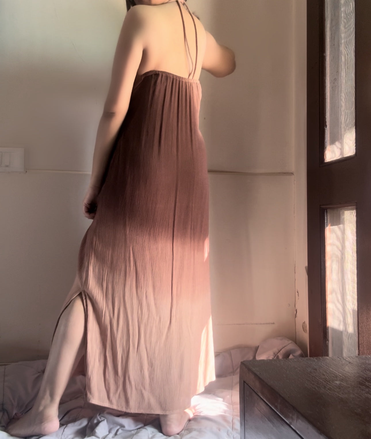 The Misty Shore Dress : Brown Ombré