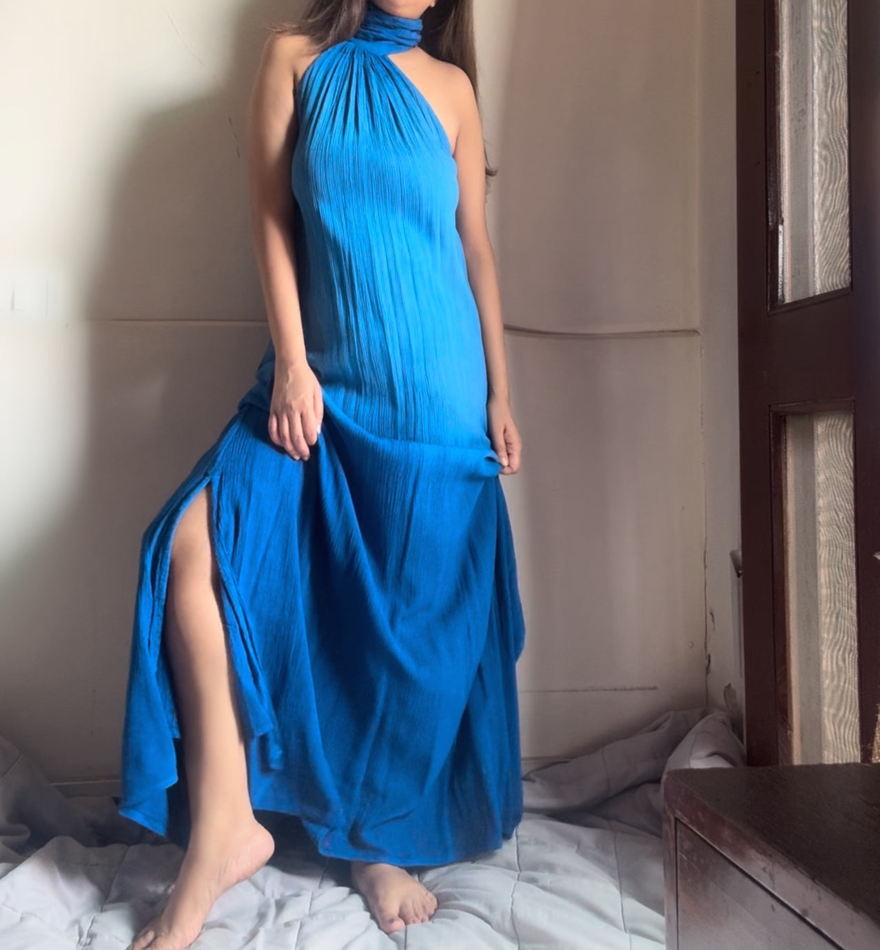 The Tropical Sunset Dress : Cobalt Blue Ombre