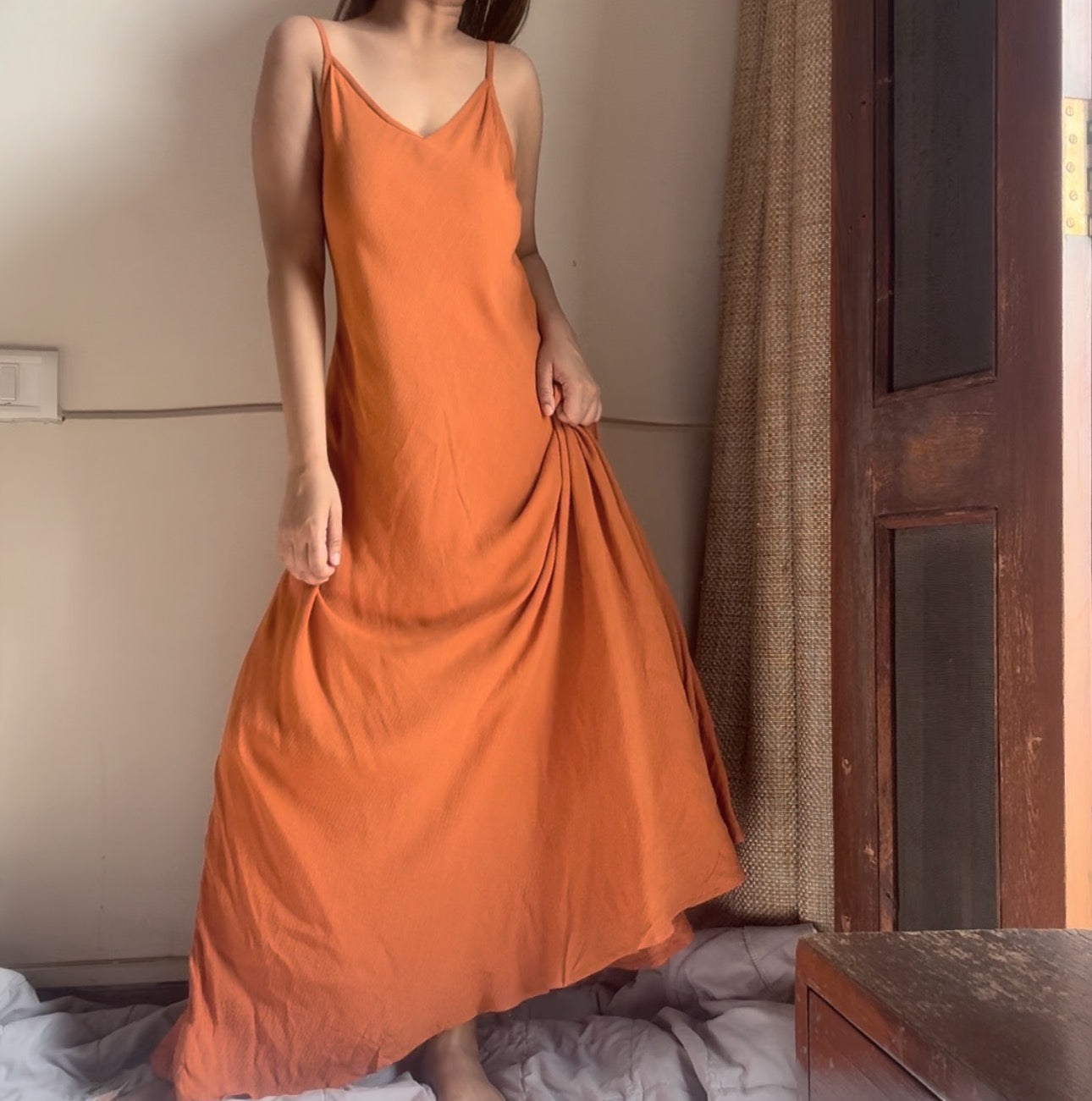 The Serenity Dress : Salmon Orange