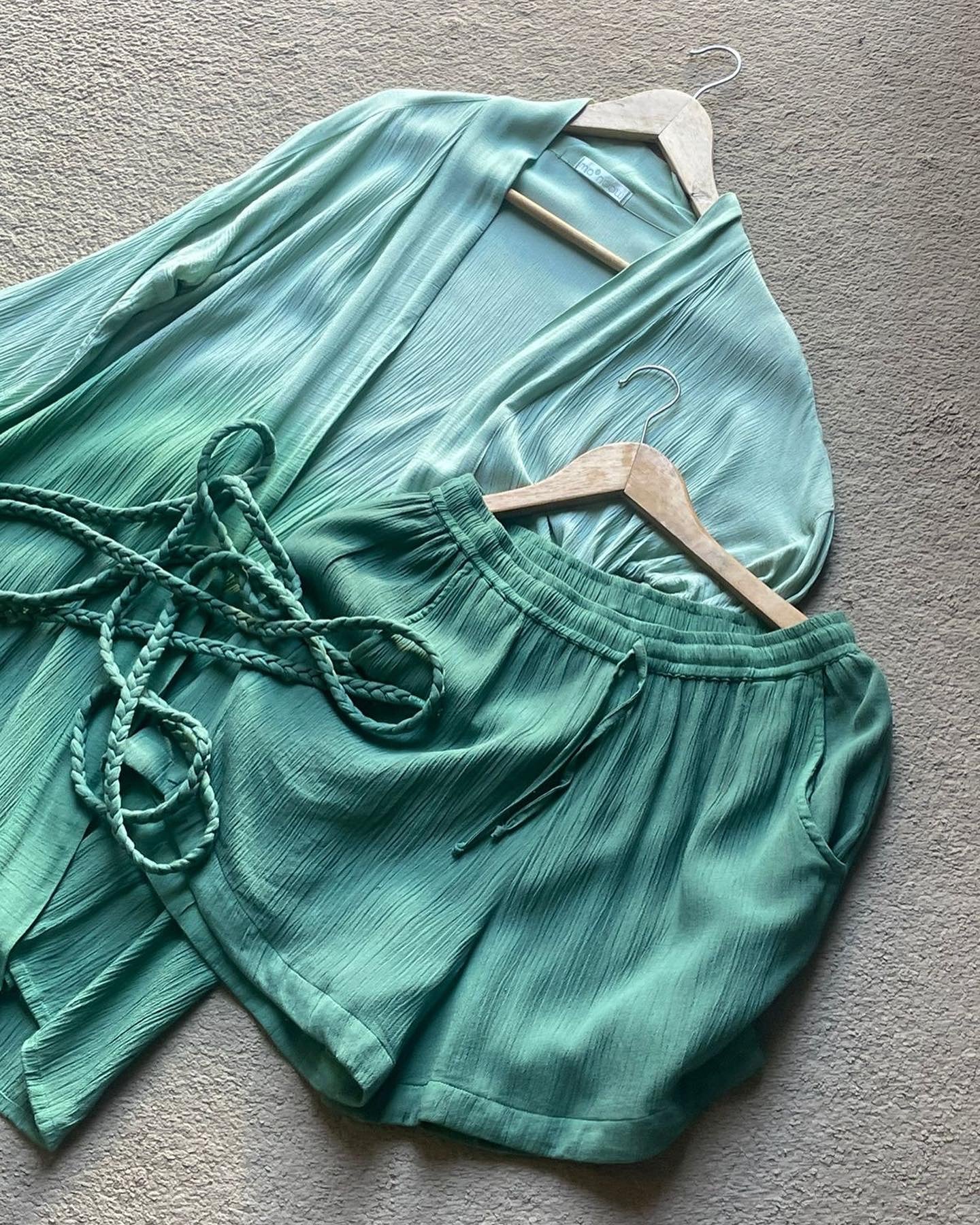 The Amber ( Braided ) : Mist Green Ombré