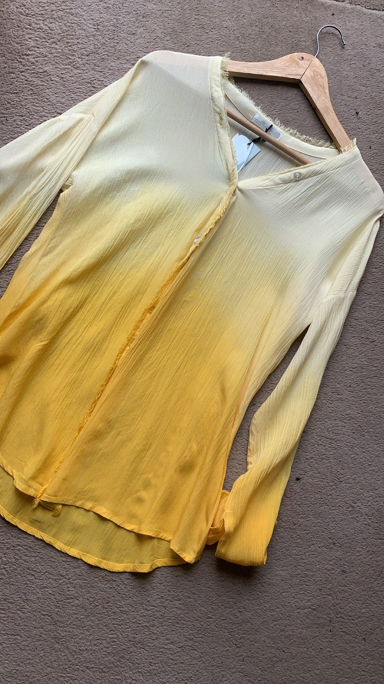 THE WAVELET SHIRT :Yellow ombré