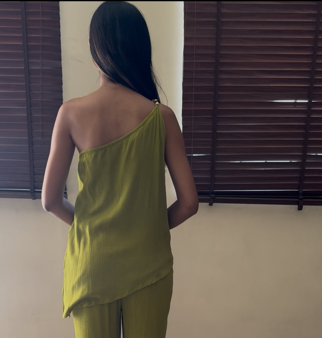 The Soft Sway Top : Olive Yellow