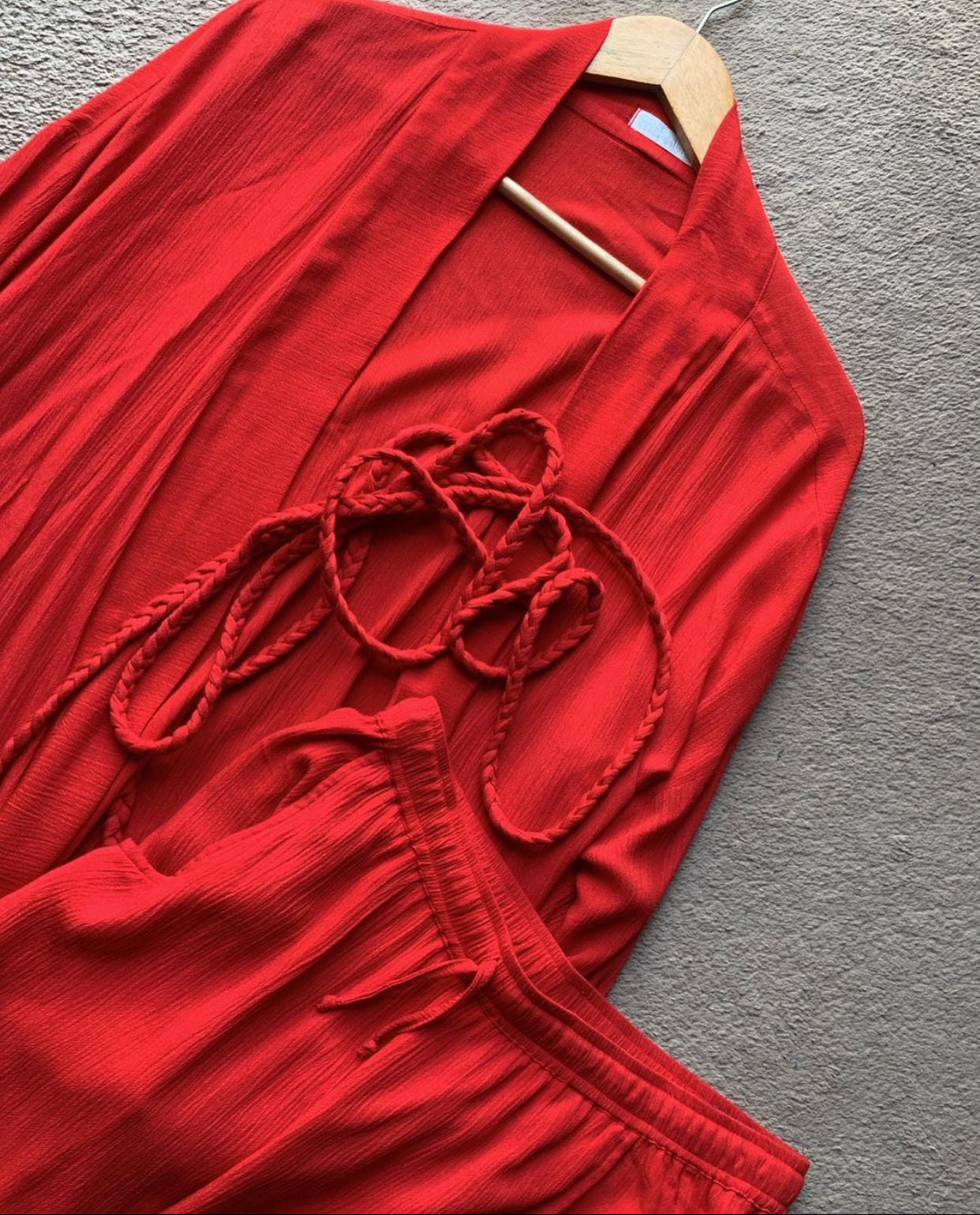 The Amber ( braided ) Set + The Shell Bralette : Red