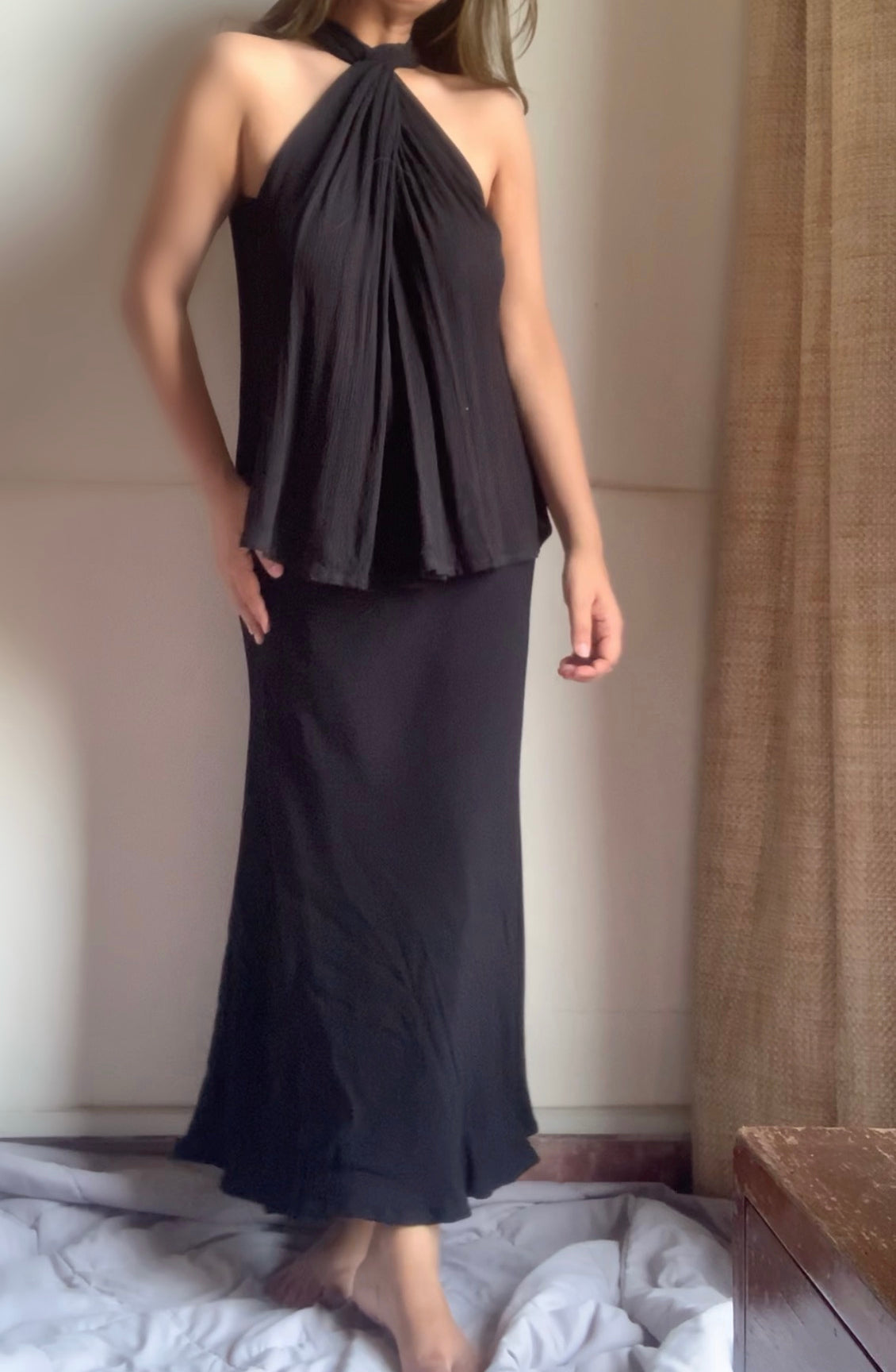 The Gloria Skirt Set : Black