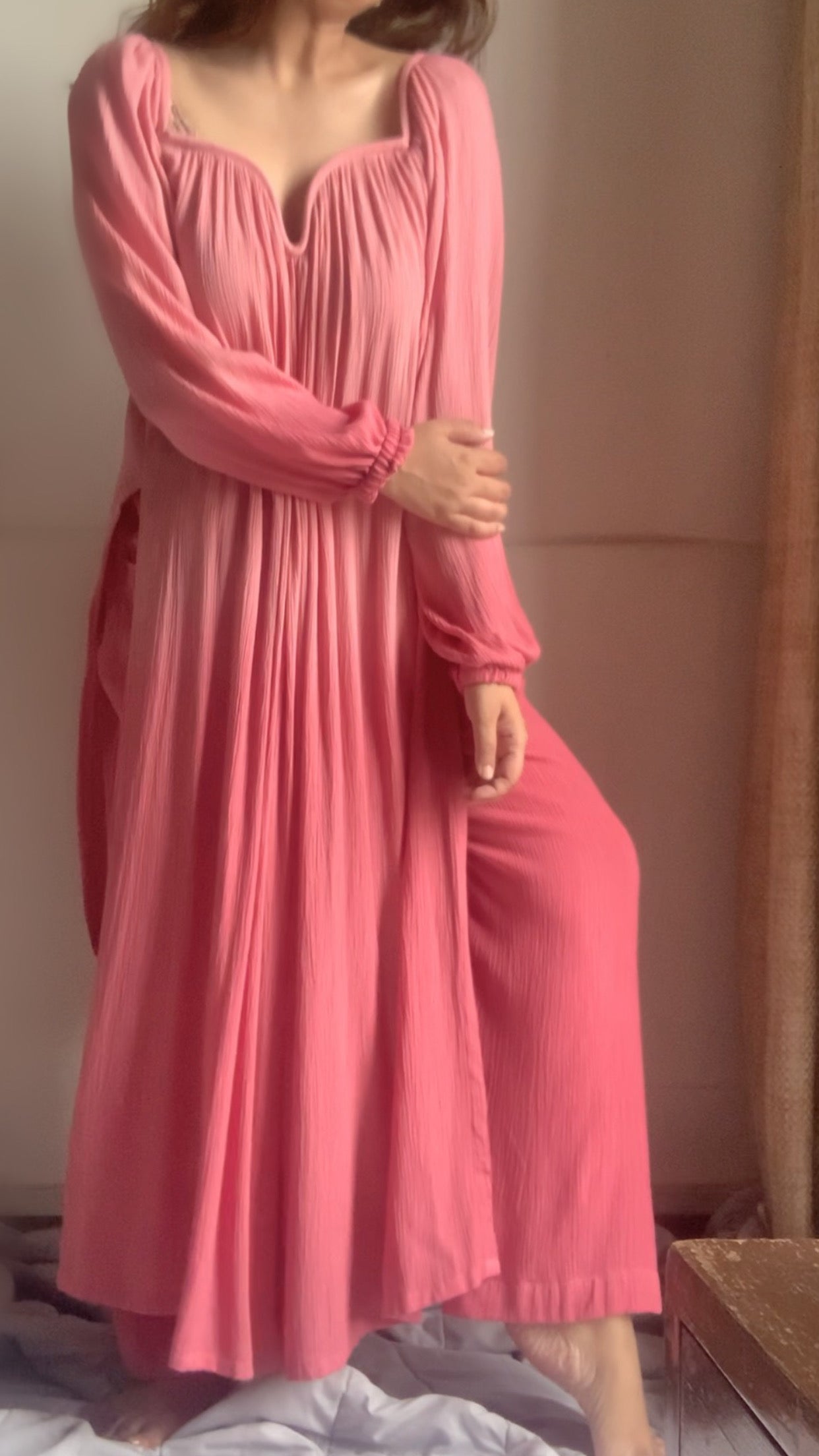 The Valentina Kurta Set : Light Pink Ombré