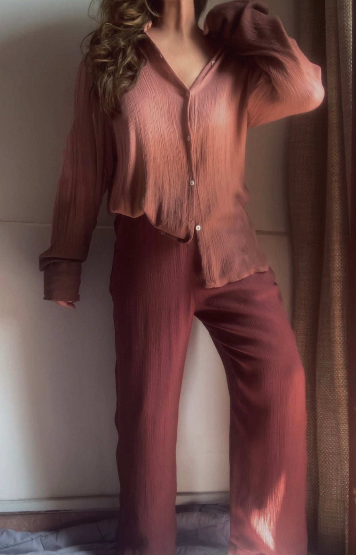The Pluto set : Dusty Mauve Rose & Brown Ombré