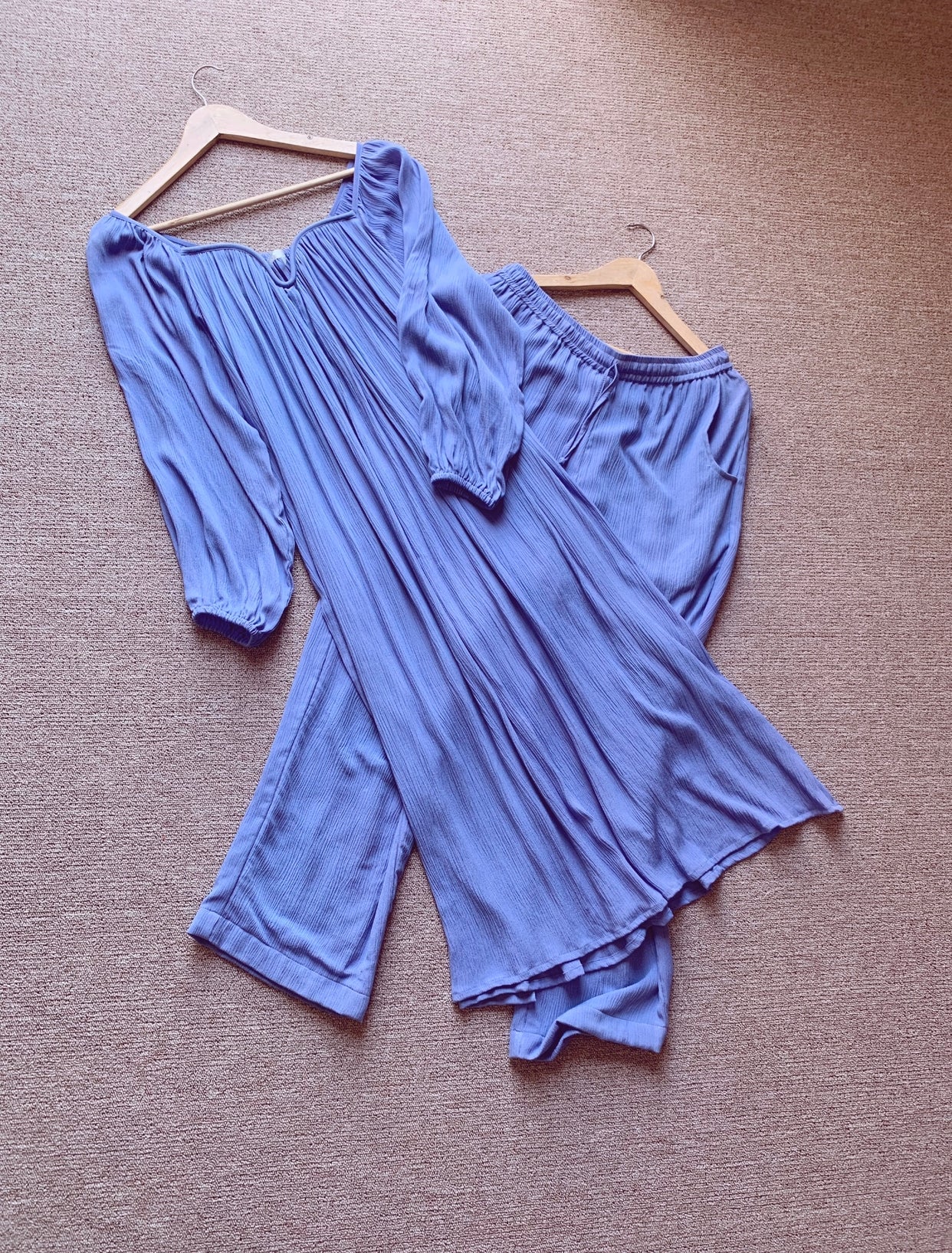 The Valentina Kurta Set : CornFlower Blue