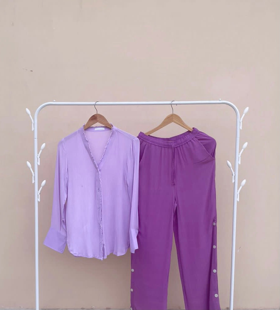 WAVELET Shirt + Sand dunes Pants : Lavender tones