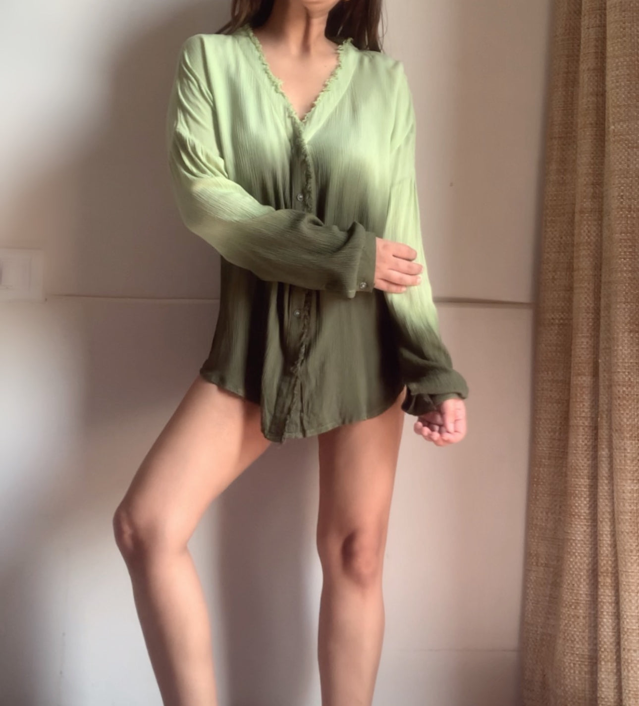 The Wavelet Shirt : Olive Ombrè
