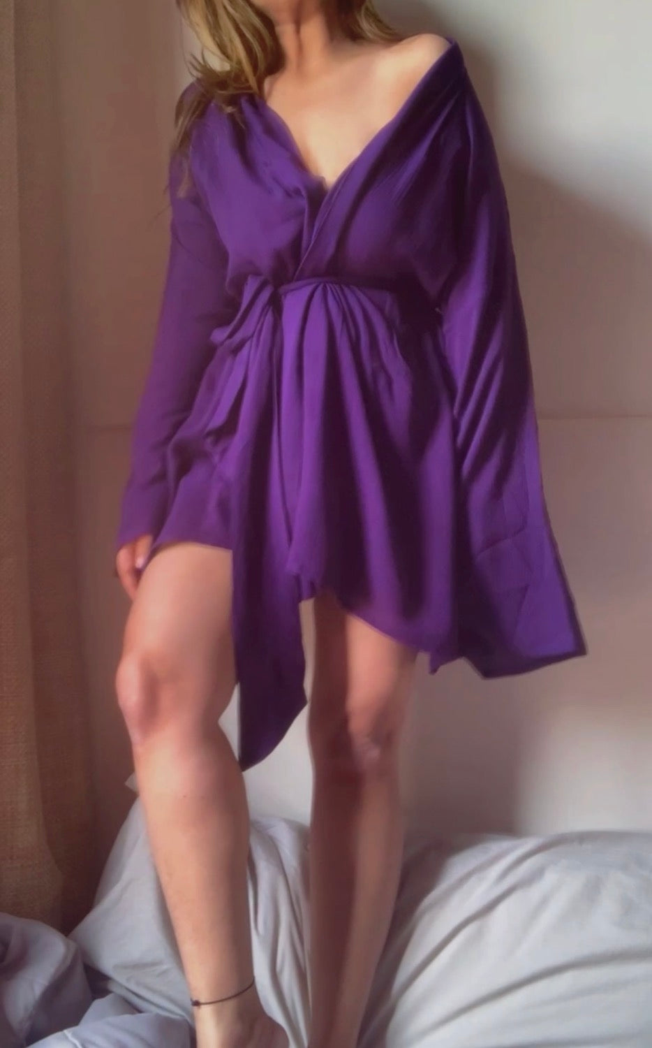 THE AMBER : Purple Robe + Shorts