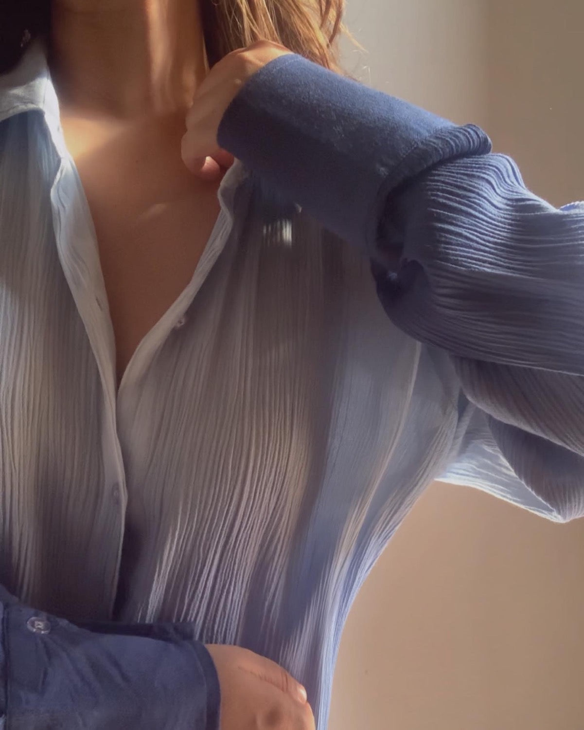 The Sand Shirt : Blue Ombré ( dark )
