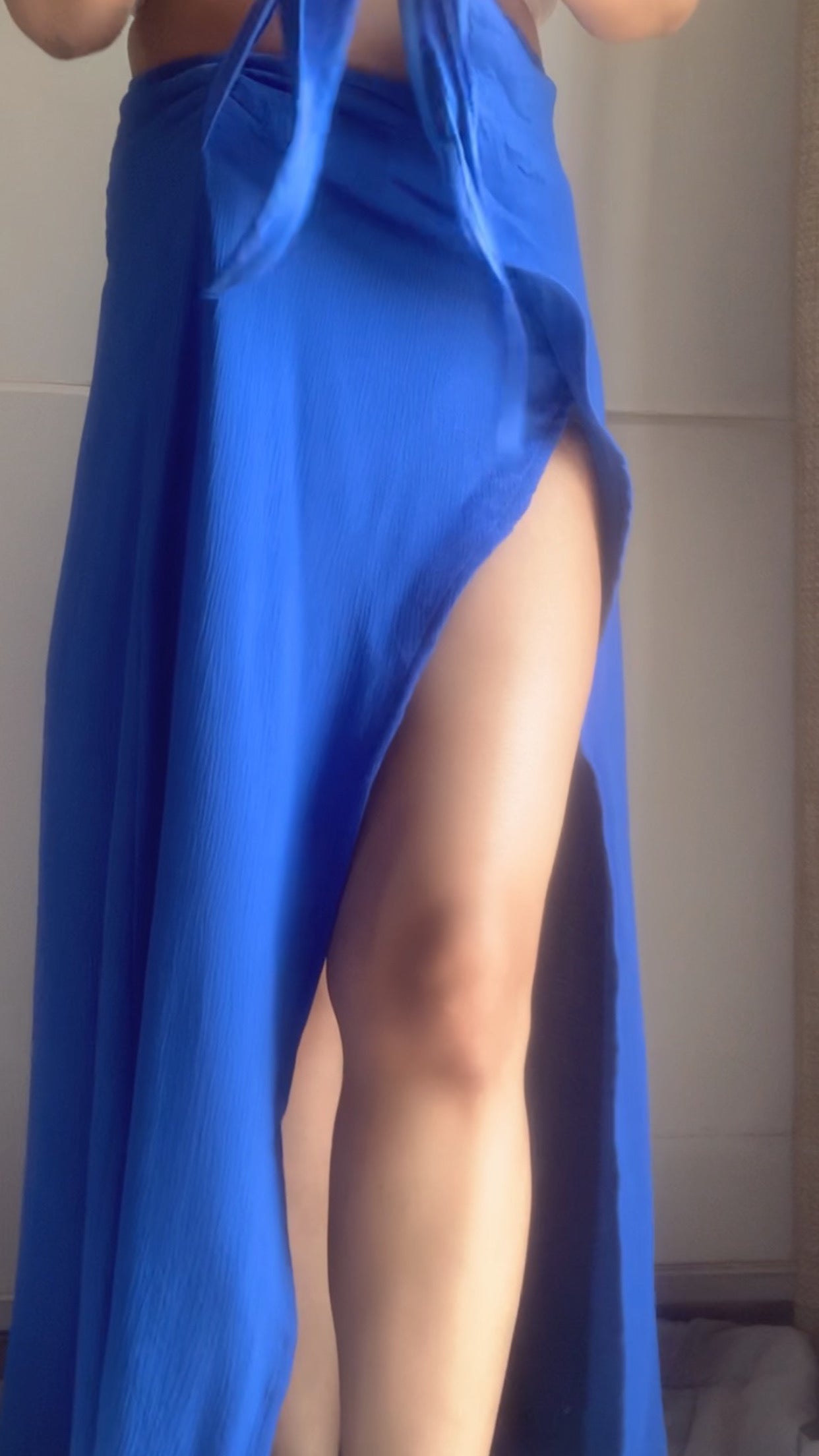 Cobalt Blue Wrap Skirt