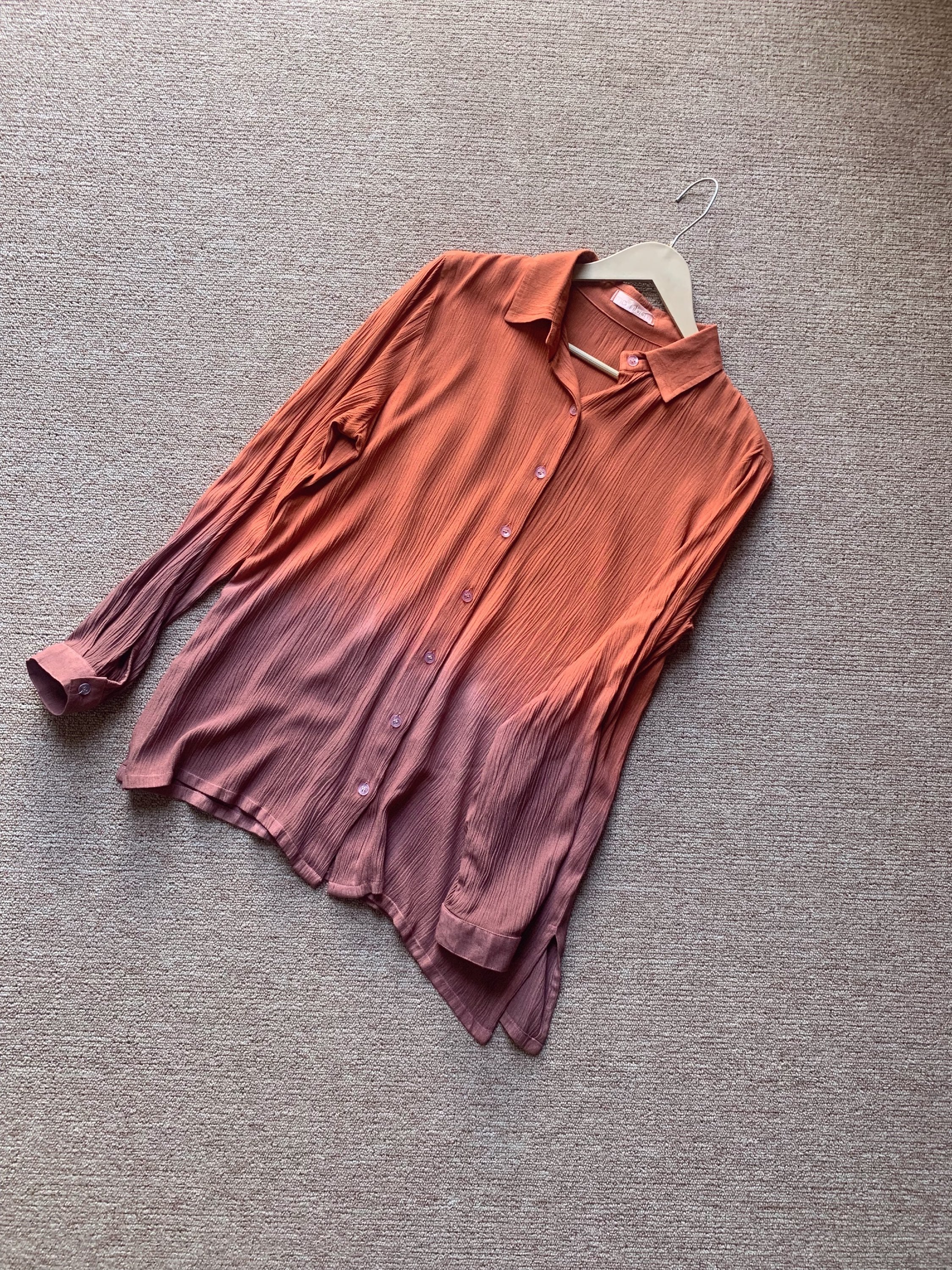 The Sand Shirt : Orange And Brown Ombré