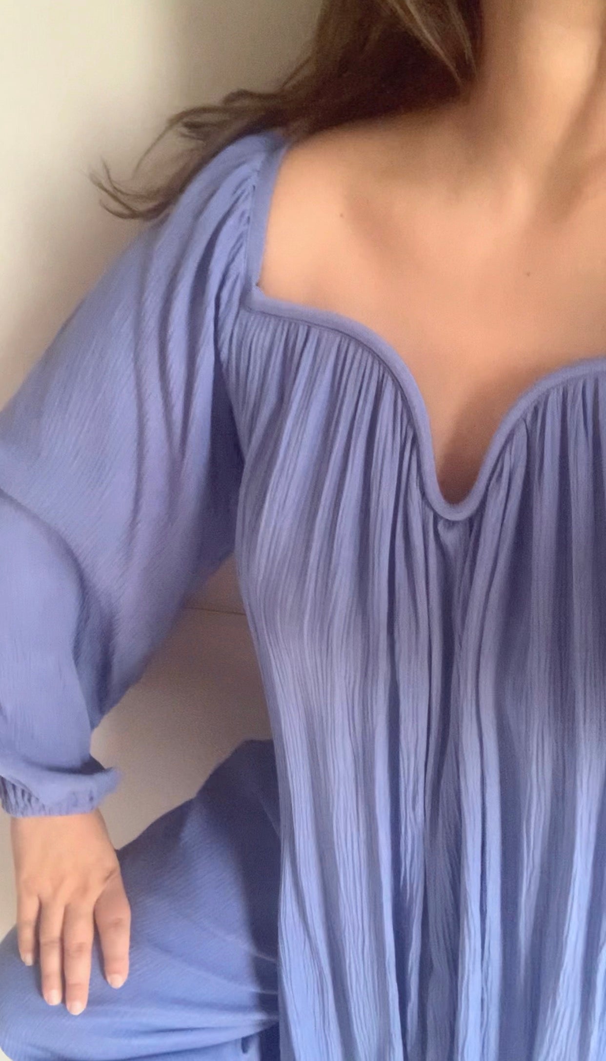 The Valentina Kurta Set : CornFlower Blue