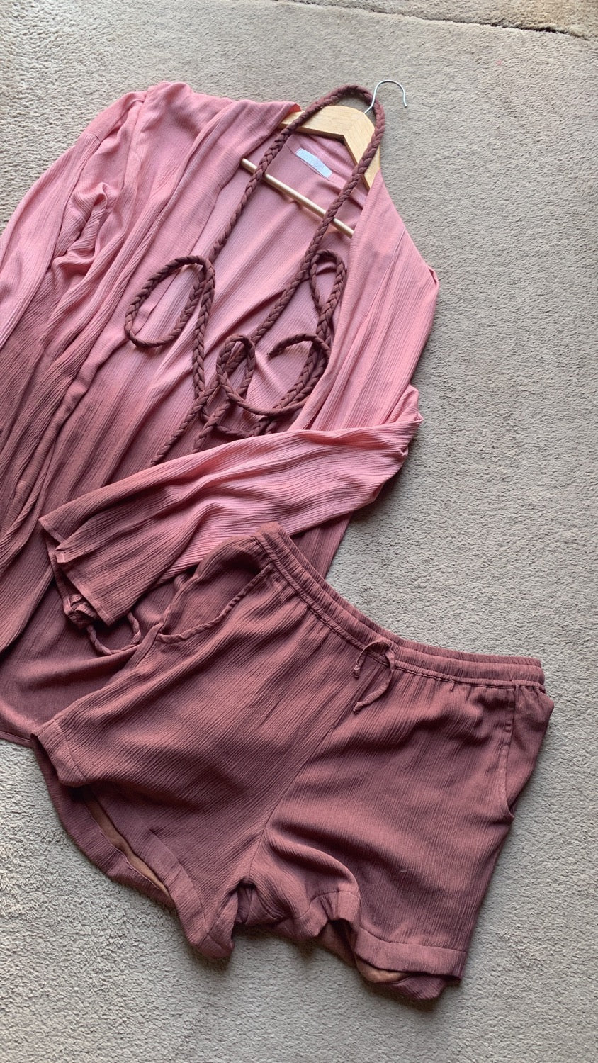 The Amber ( Braided ) : Pluto Pink And Brown Ombré