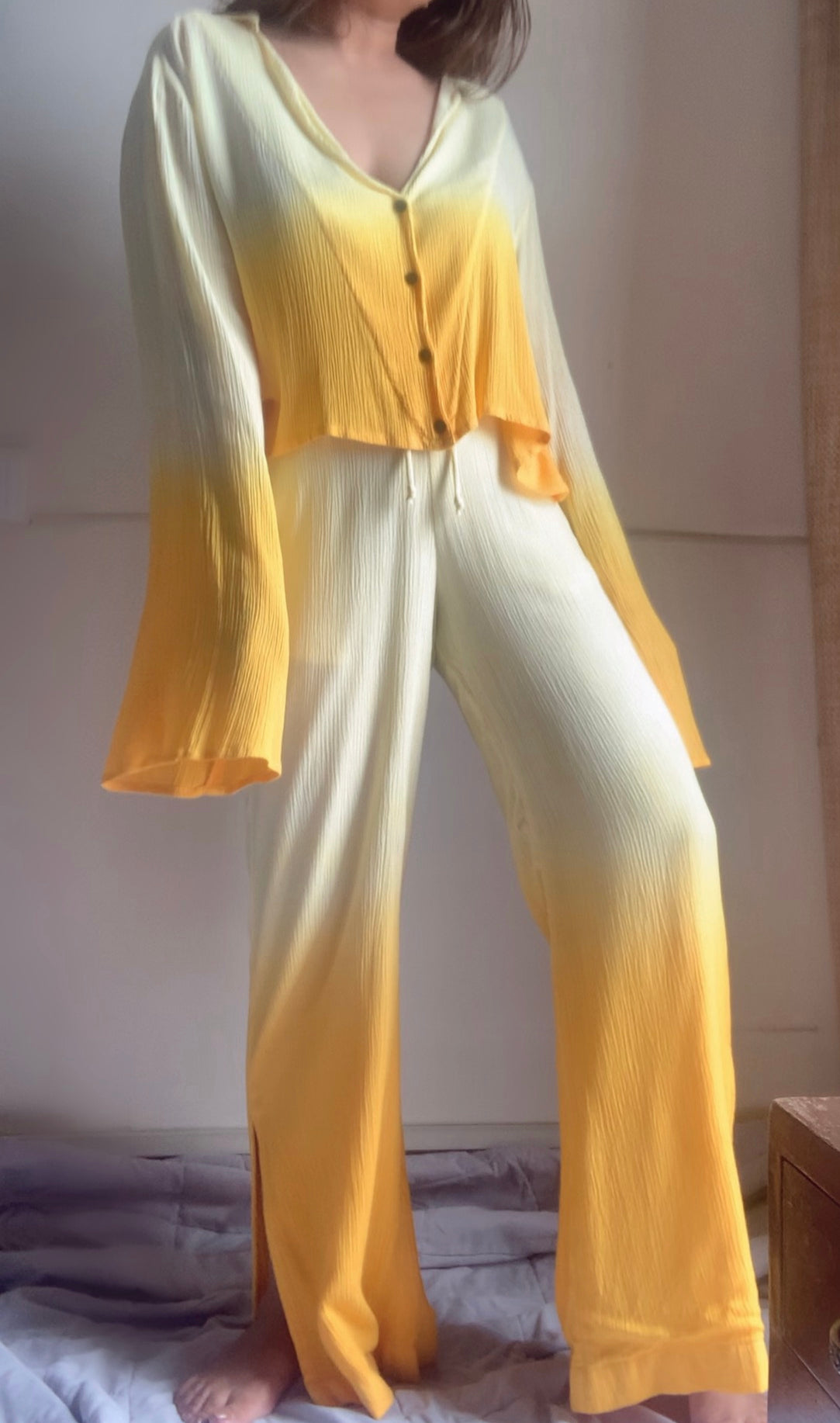 The Marcell Top + The Banded Tulip Pants : Yellow Ombre