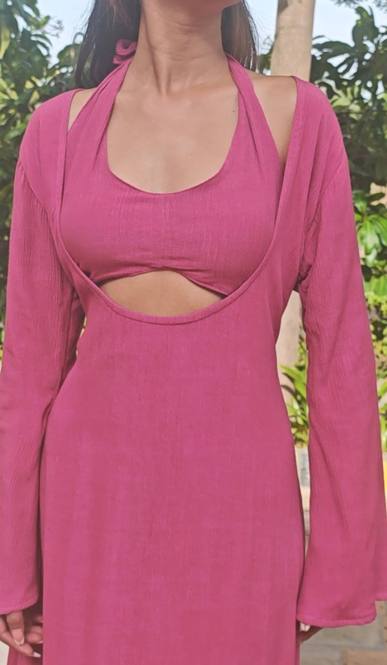 The Mossy Cove Dress : Rose Pink