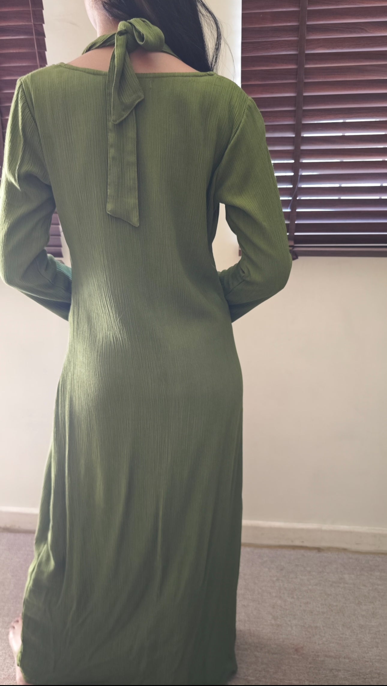 The Mossy Cove Dress : Light Olive