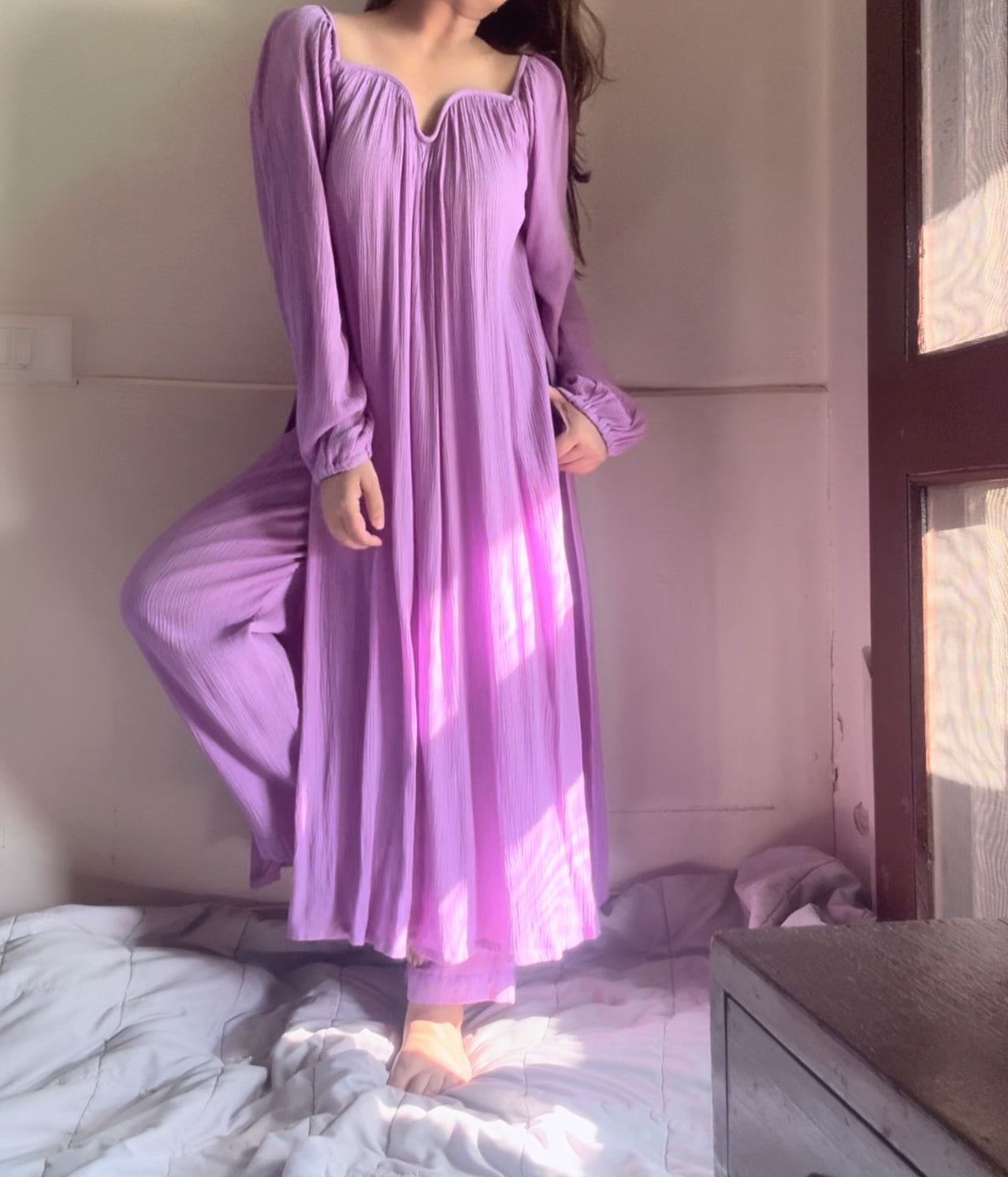 The Valentina Kurta Set : Lavender