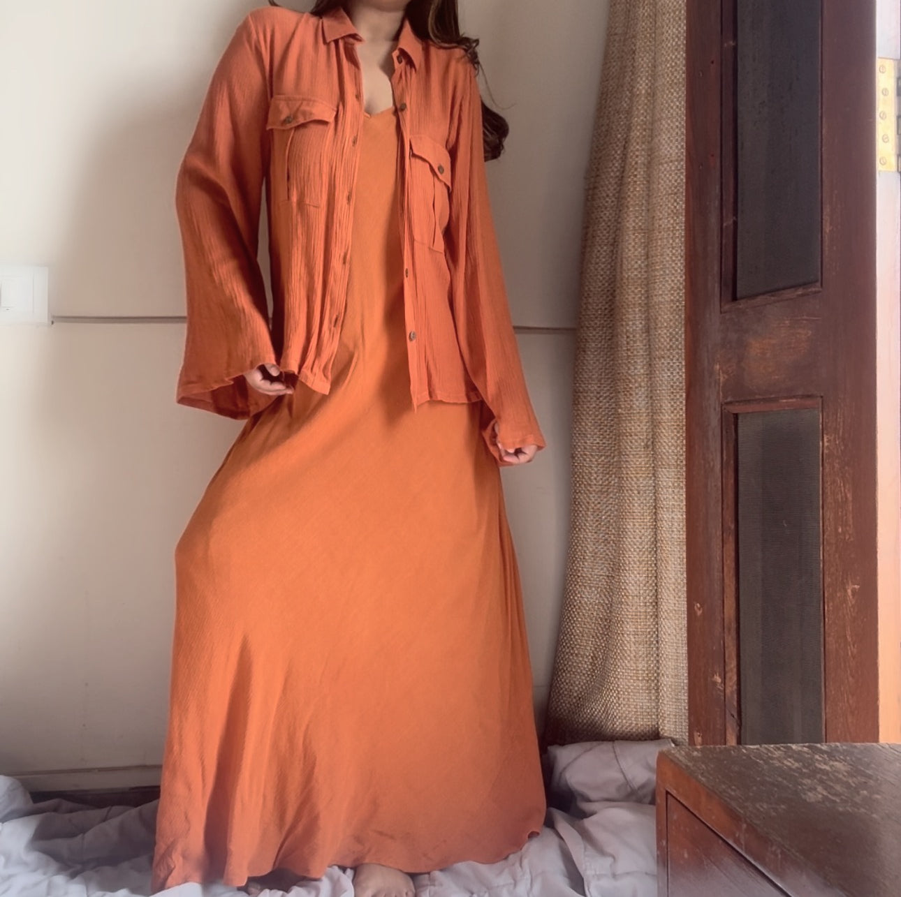 The Serenity Dress : Salmon Orange