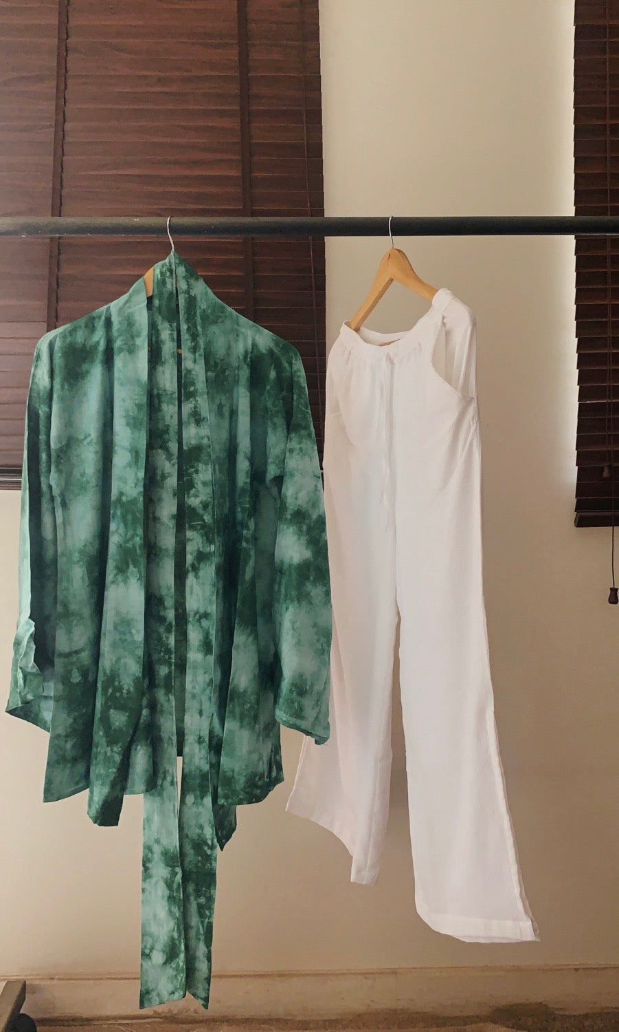 Sea Of Green Robe + Soft Shell Pants
