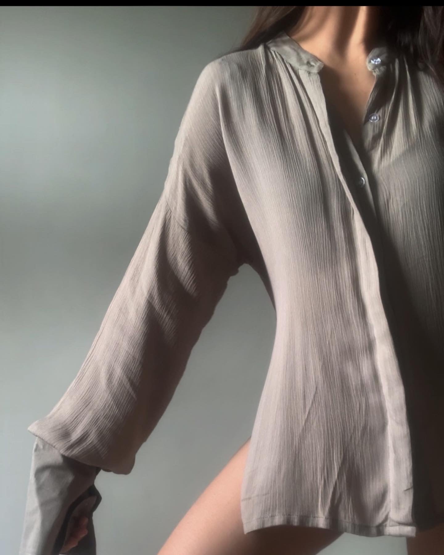THE SEABED SHIRT : Dark Beige