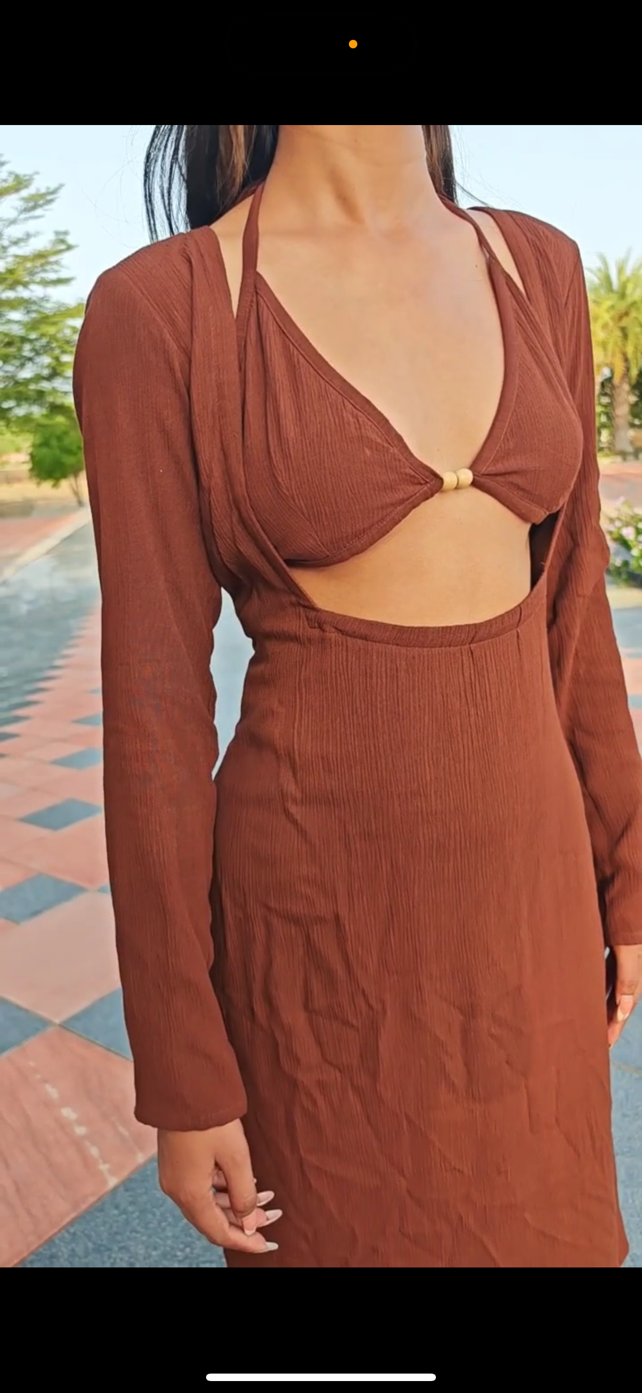 The Clay Coast Dress : Brown