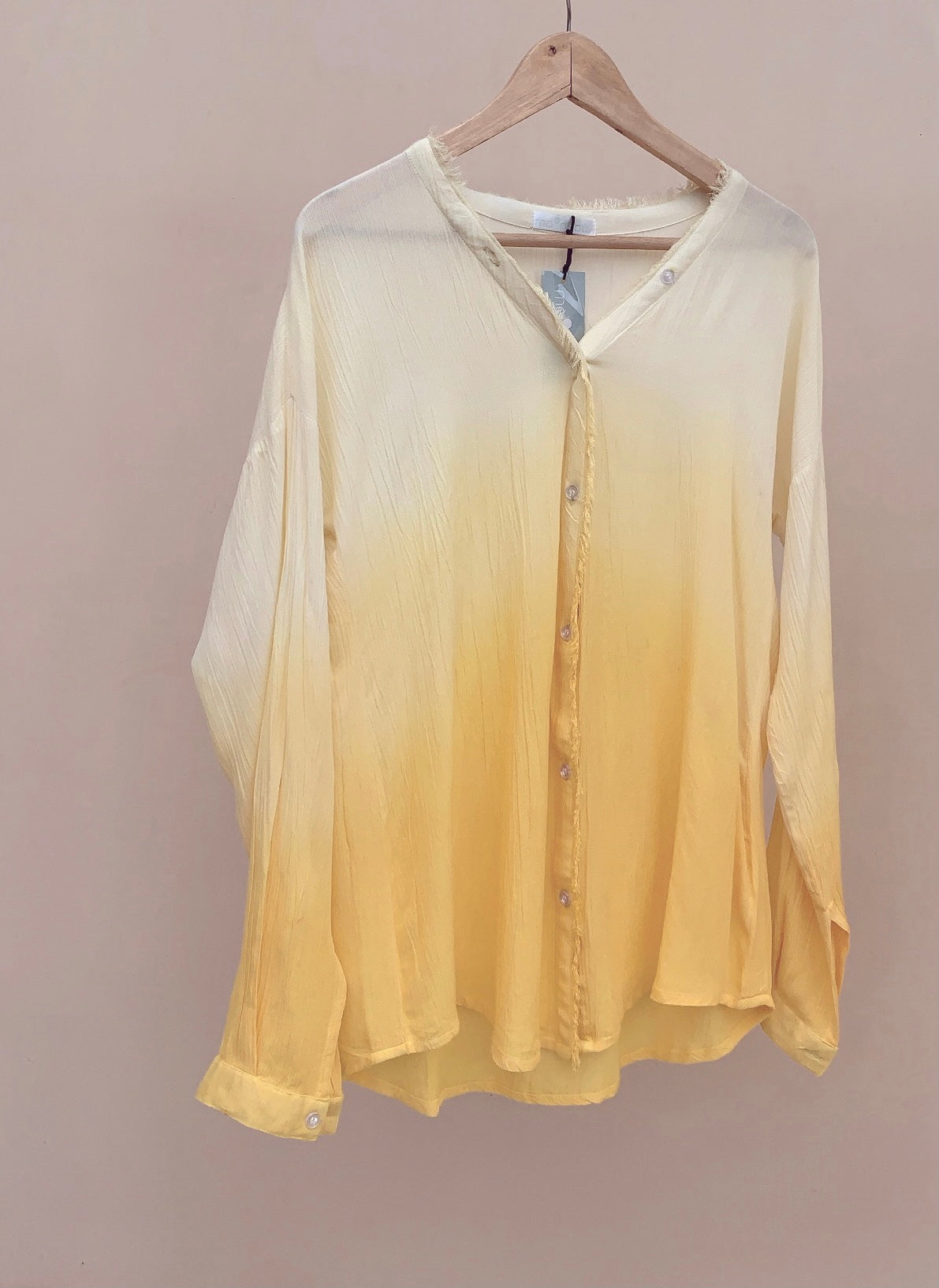THE WAVELET SHIRT :Yellow ombré
