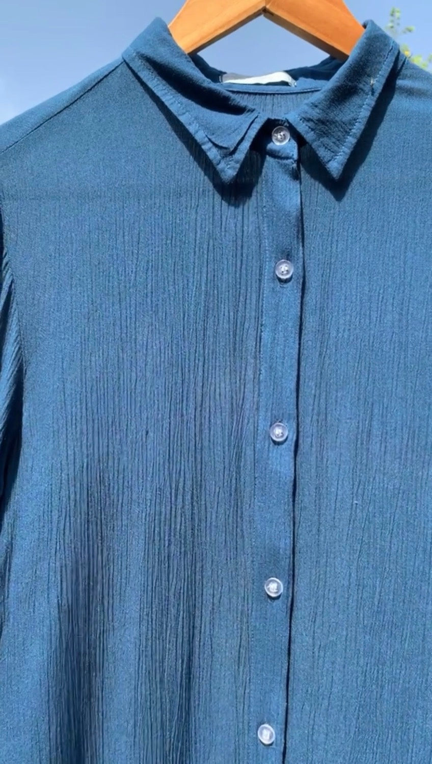 DARK TEAL SAND SHIRT