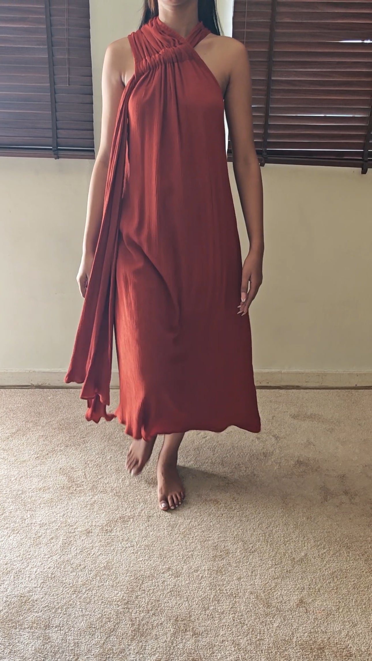 The Warm Earth Dress : Rust Orange