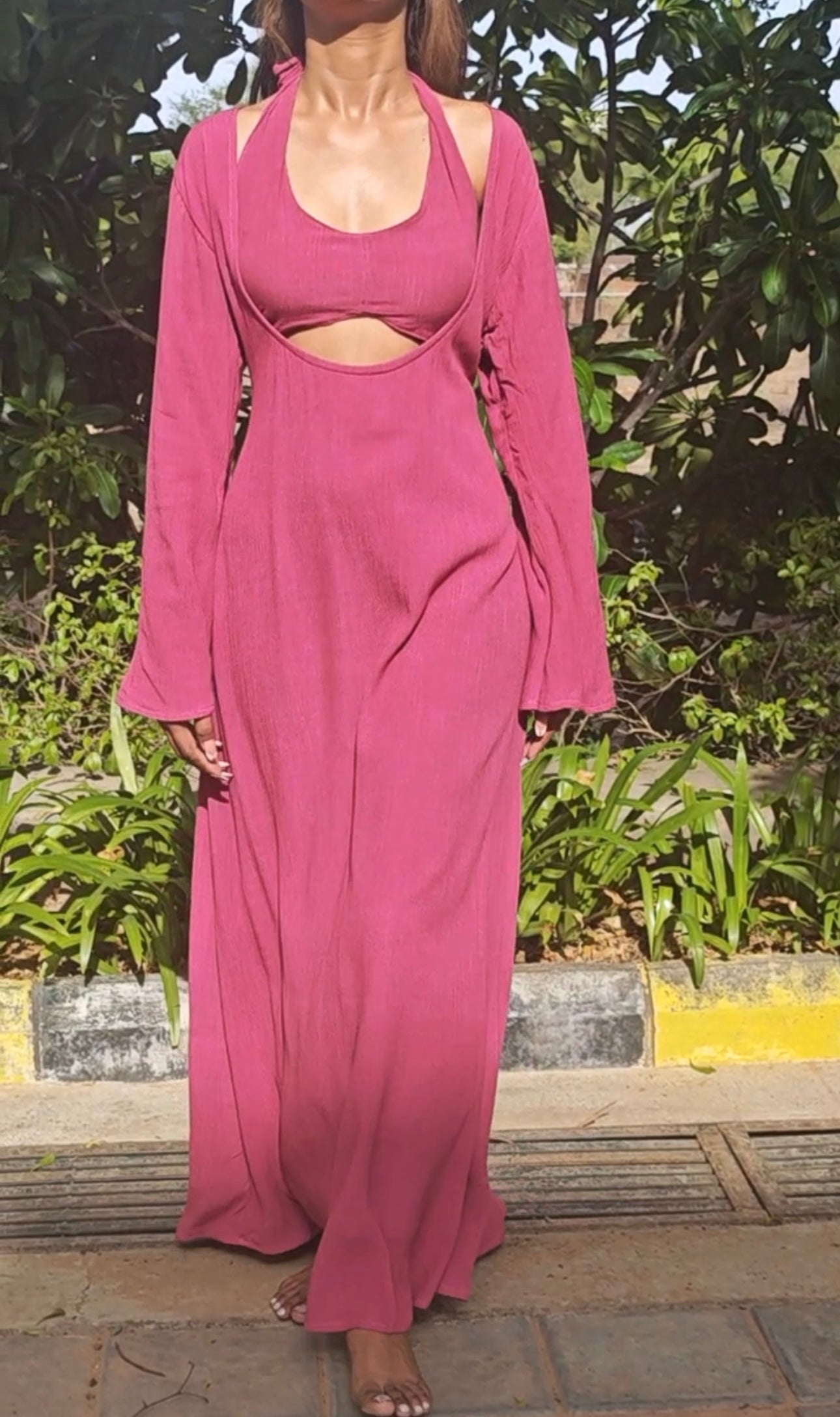 The Mossy Cove Dress : Rose Pink
