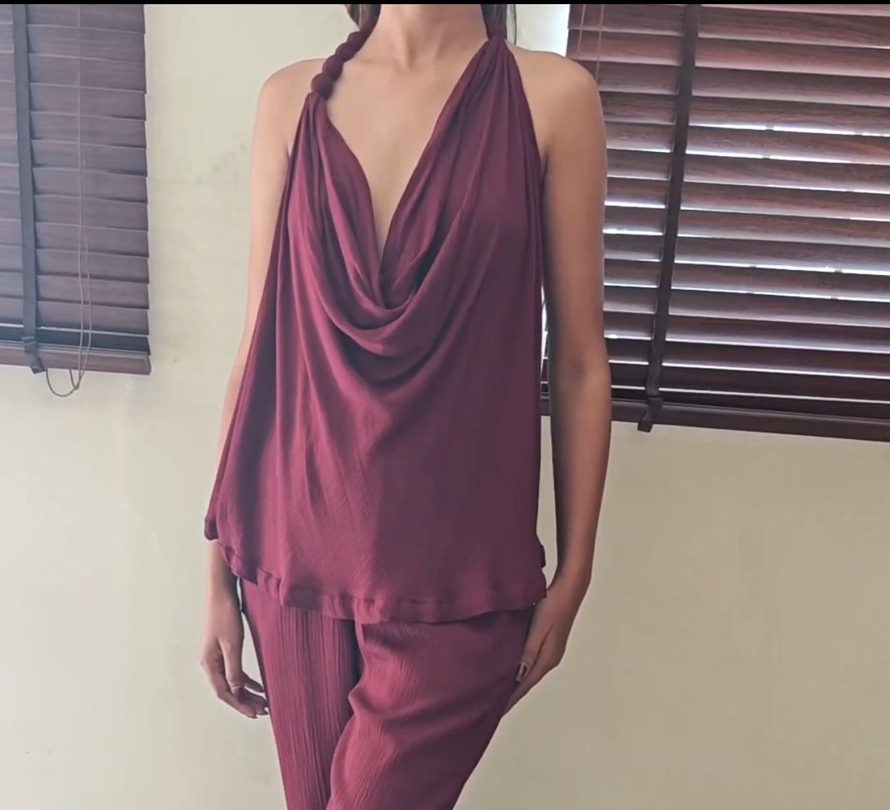 The Blush Bay Top : Hickory Brown