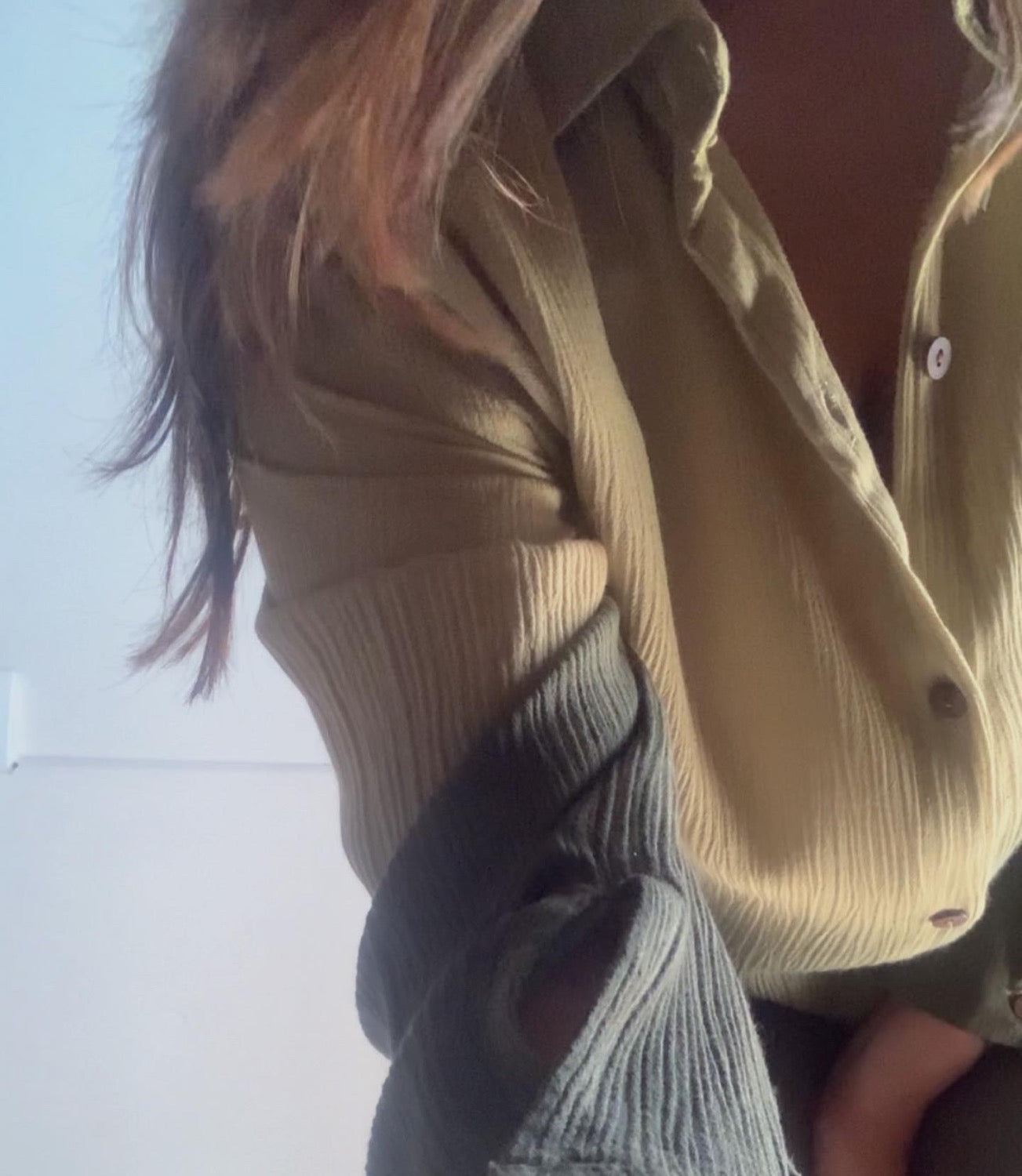 The Sand Shirt : Olive green ombré