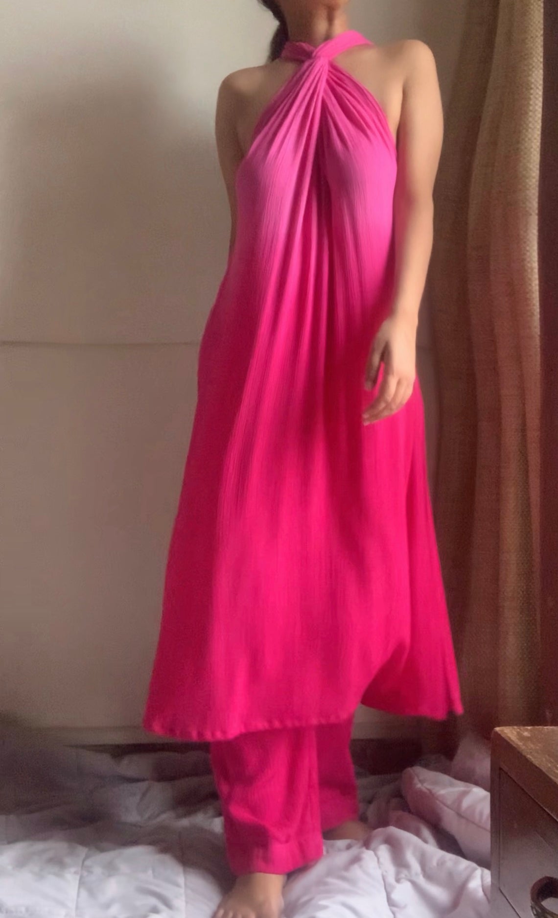 The Gloria Long Set : Fuchsia Ombré
