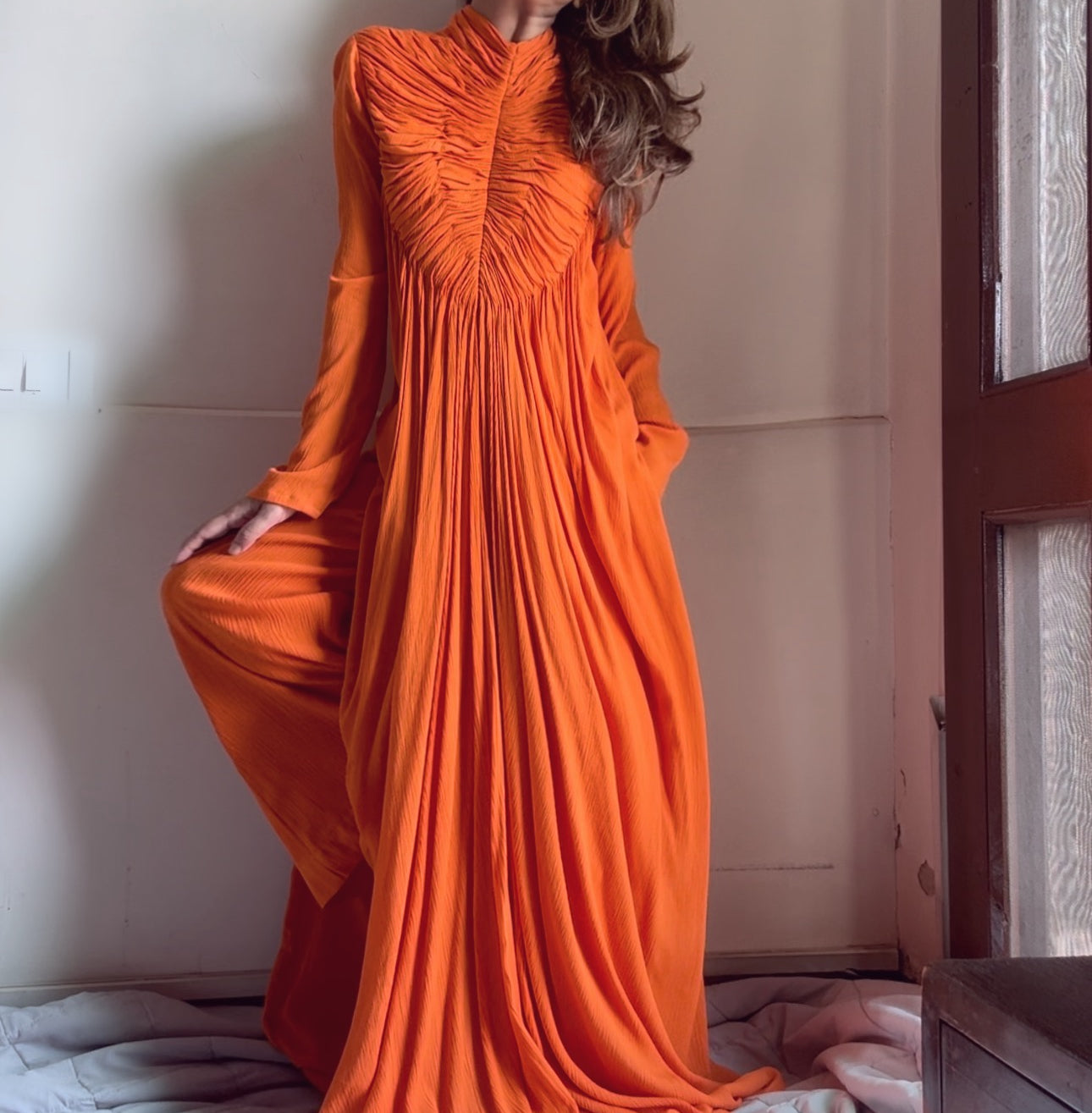 The Horizon Blush Set With Sleeves : Tangerine