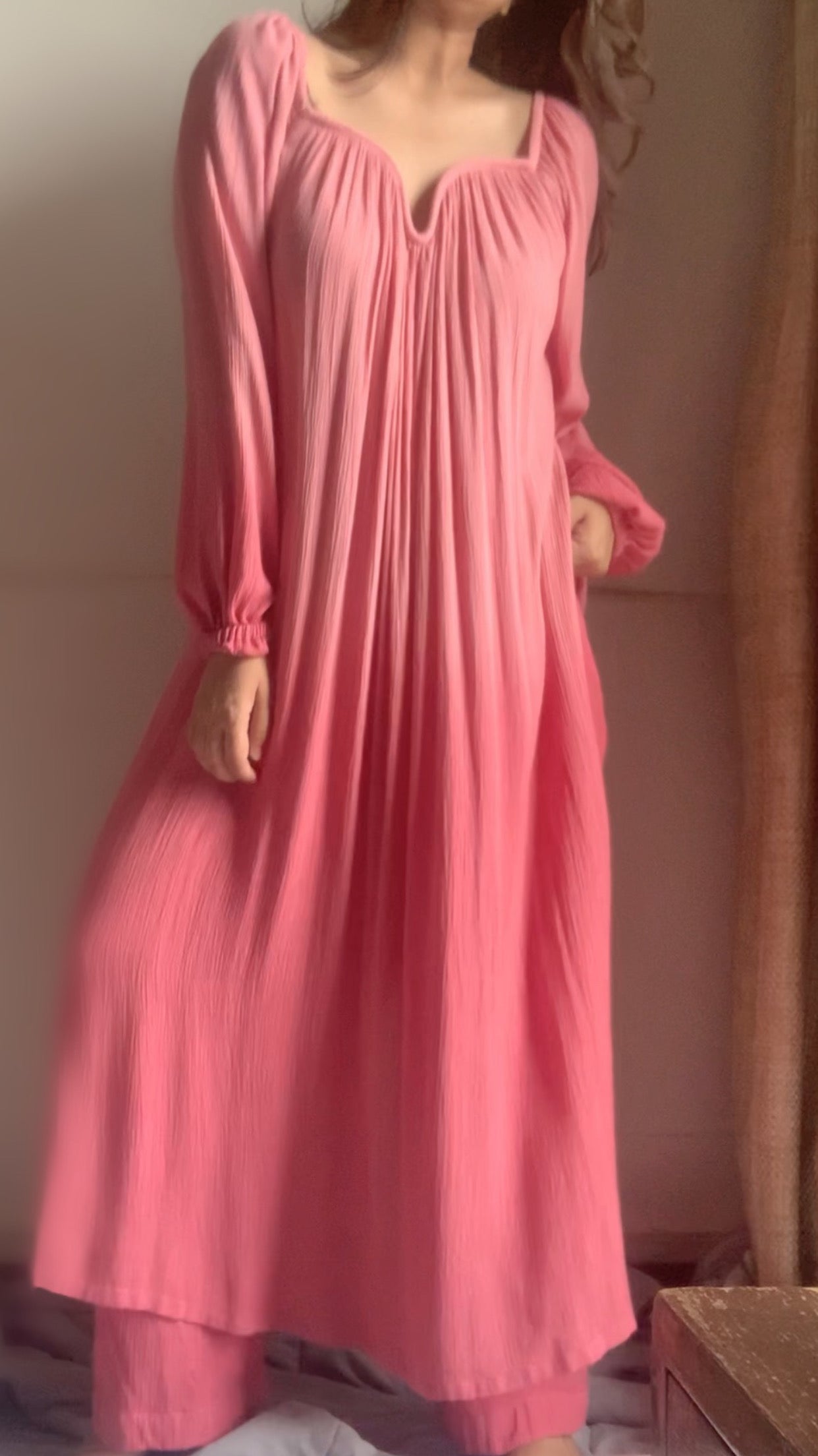 The Valentina Kurta Set : Light Pink Ombré
