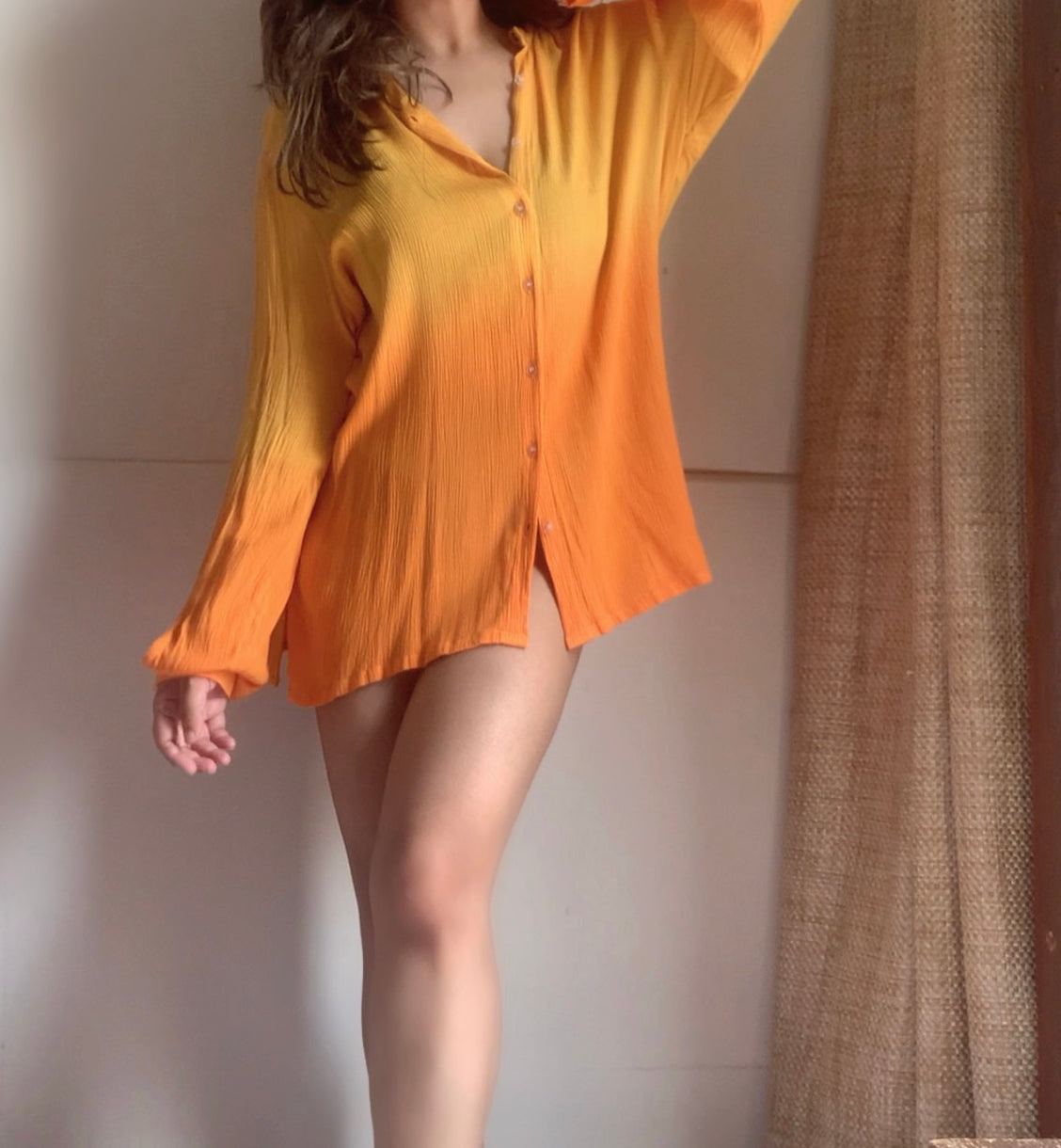 The Sand Shirt : Yellow And Orange Ombré