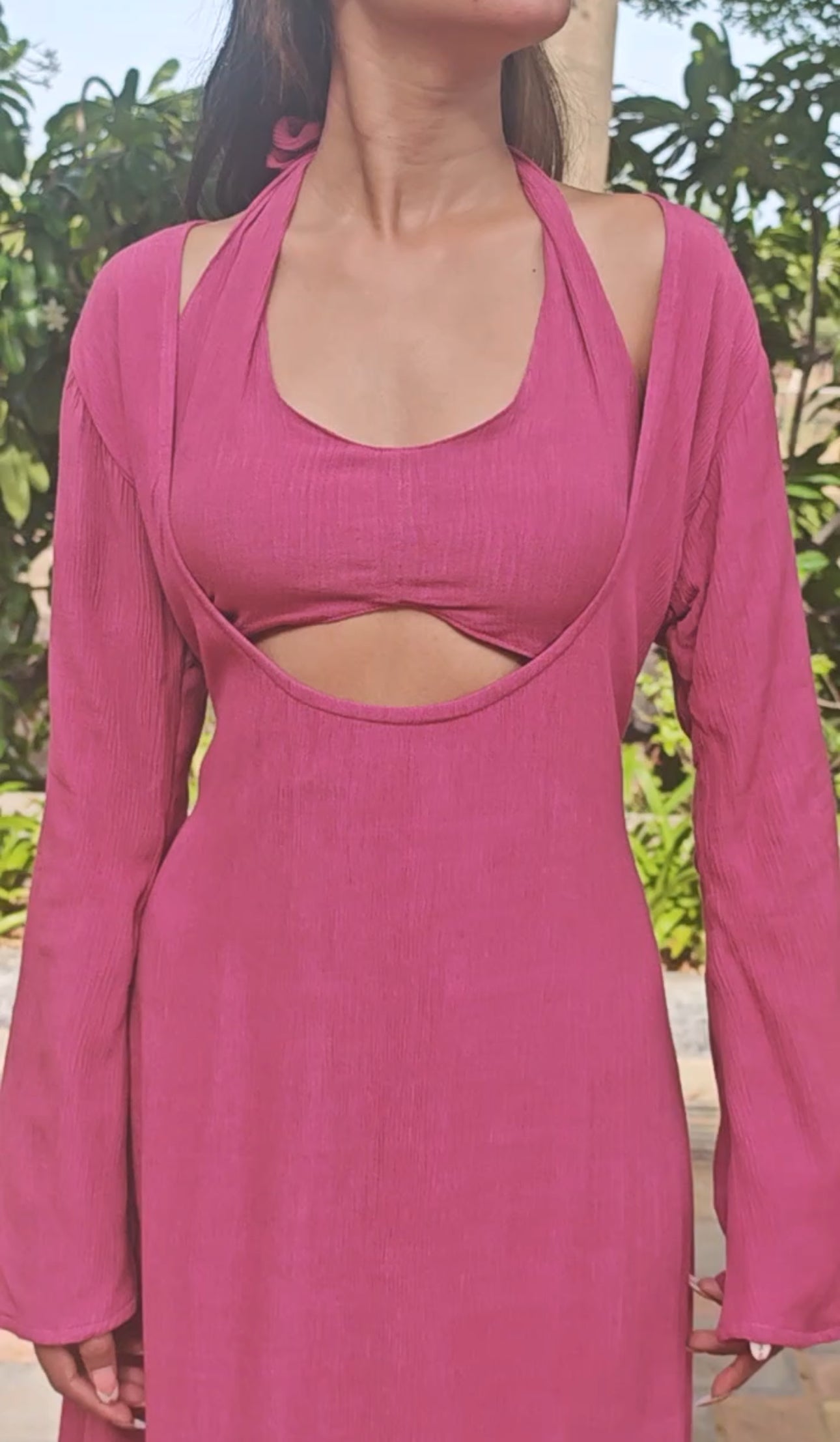 The Mossy Cove Dress : Rose Pink